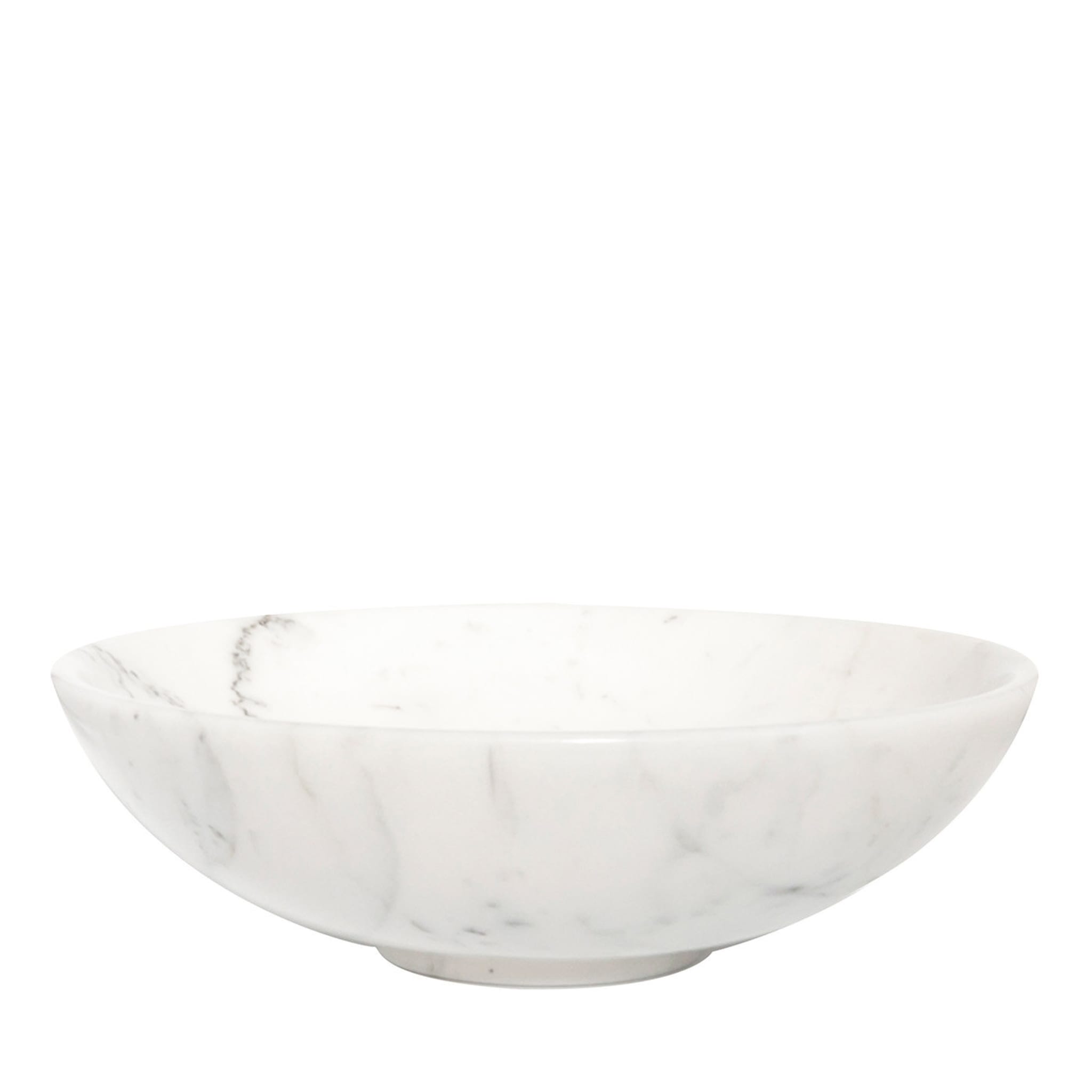 White Carrara Marble Small Fruit Bowl - Main view