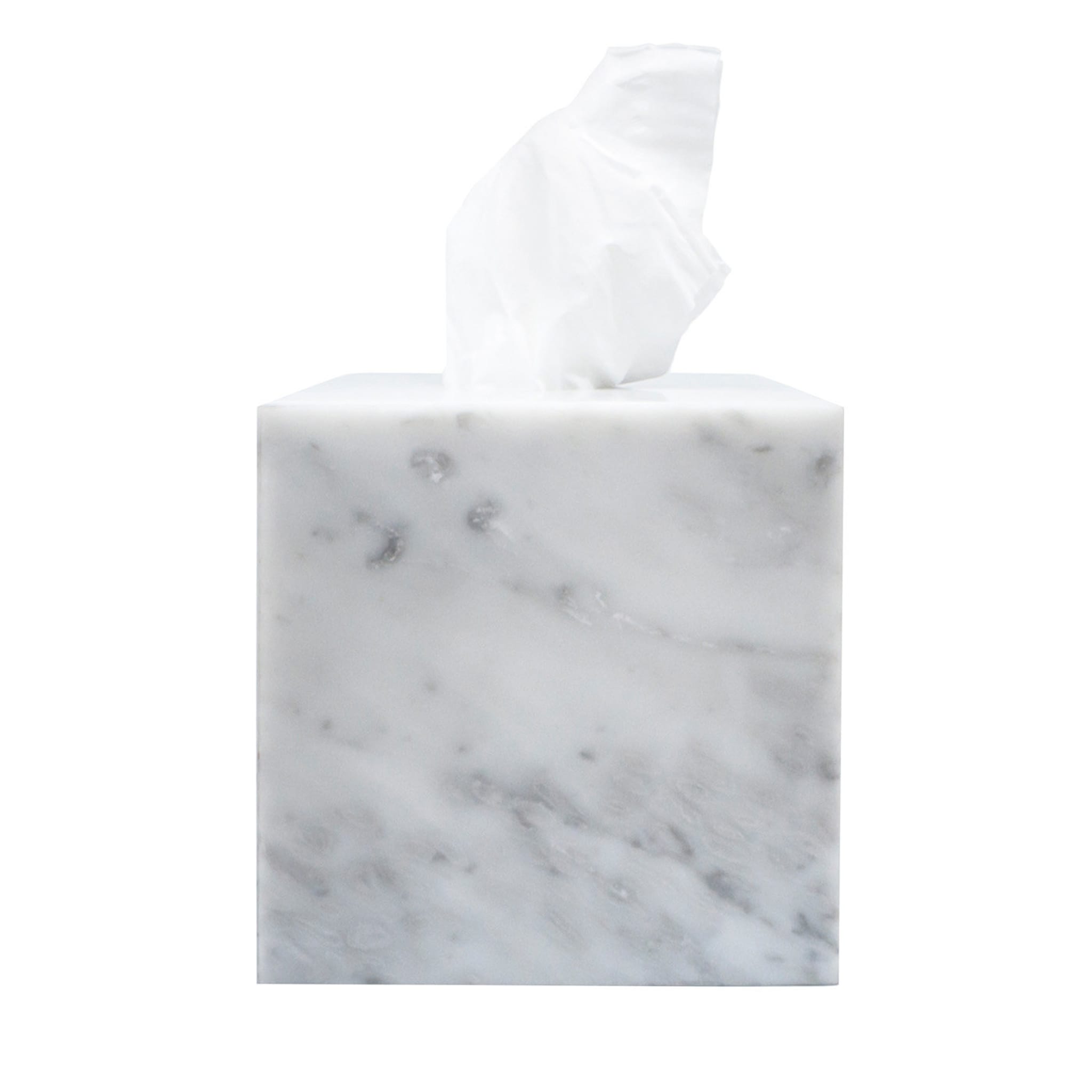 White Carrara Marble Tissue Box - Main view