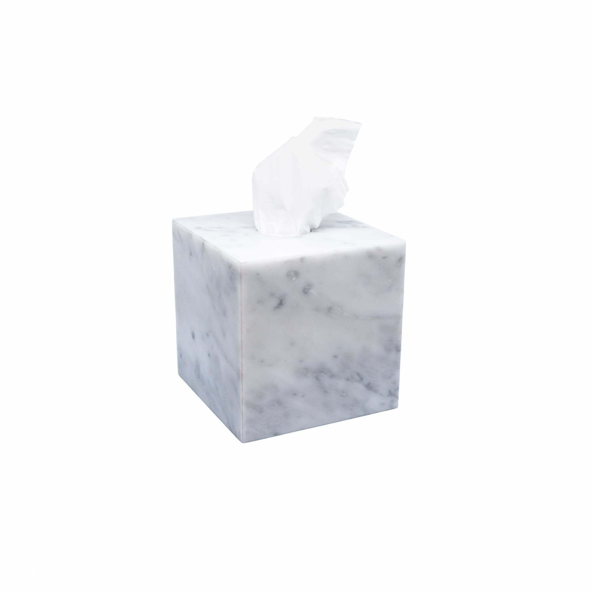 White Carrara Marble Tissue Box - Alternative view 1