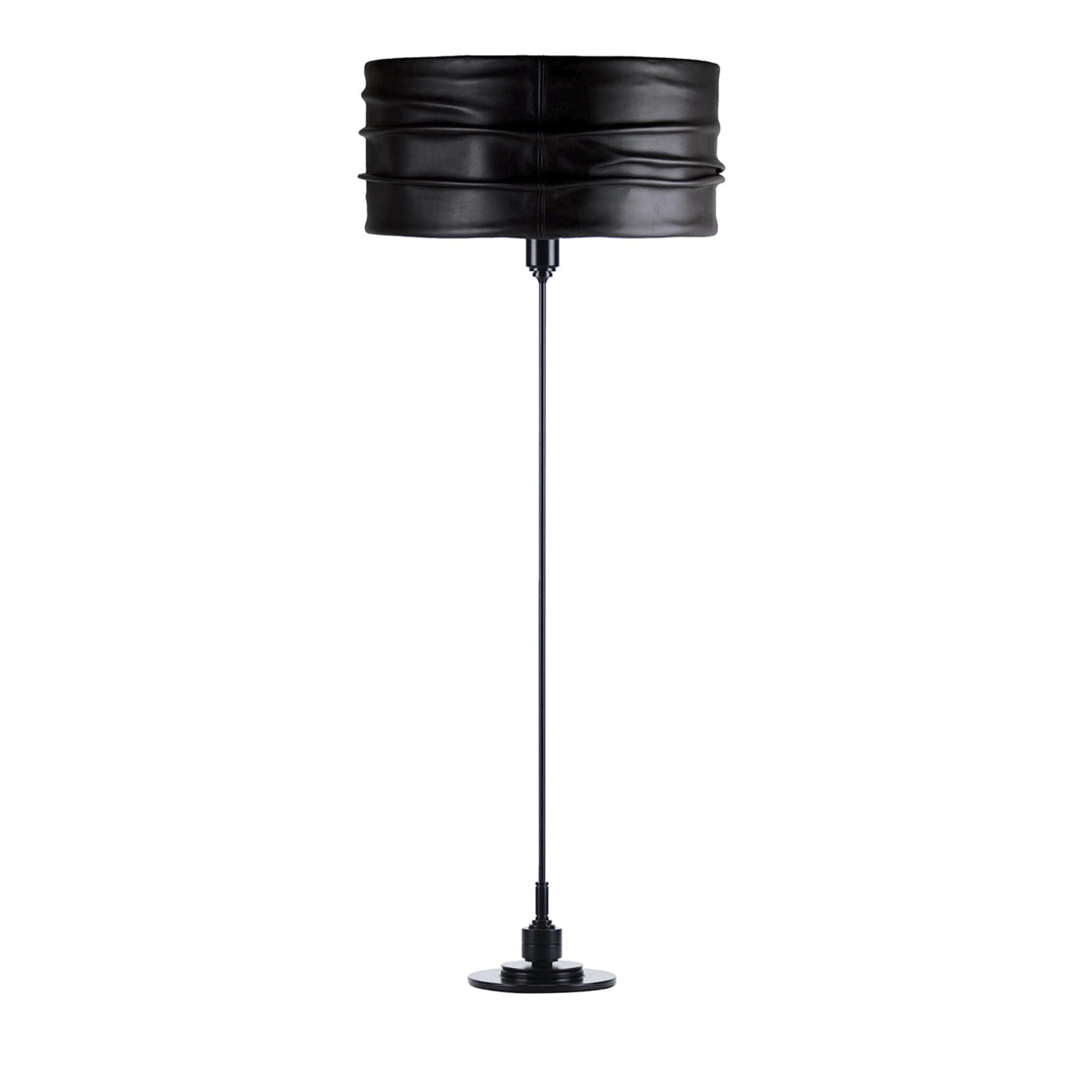Semele Black Leather Floor Lamp #1 - Main view