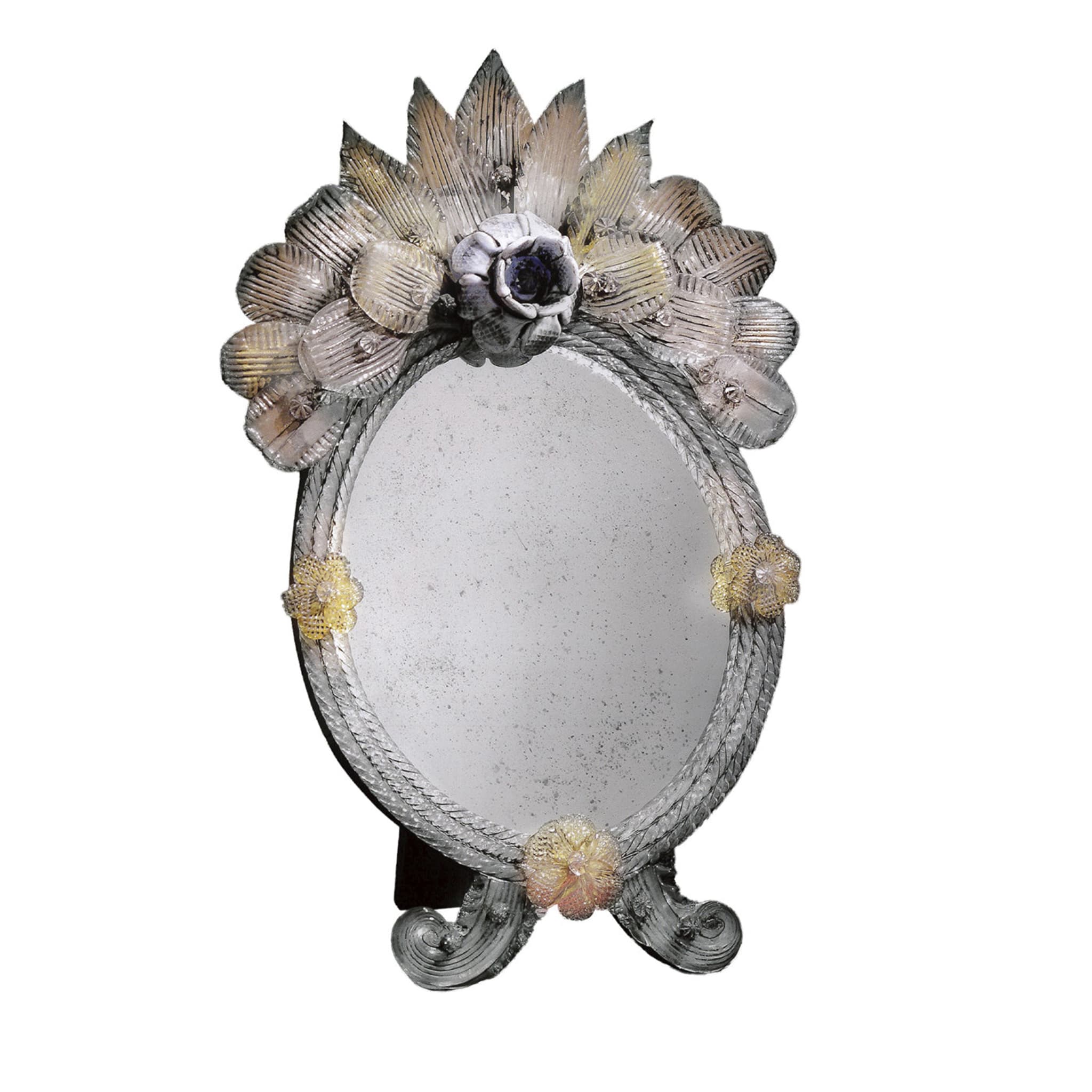 Espejo de mesa de cristal de Murano - Vista principal