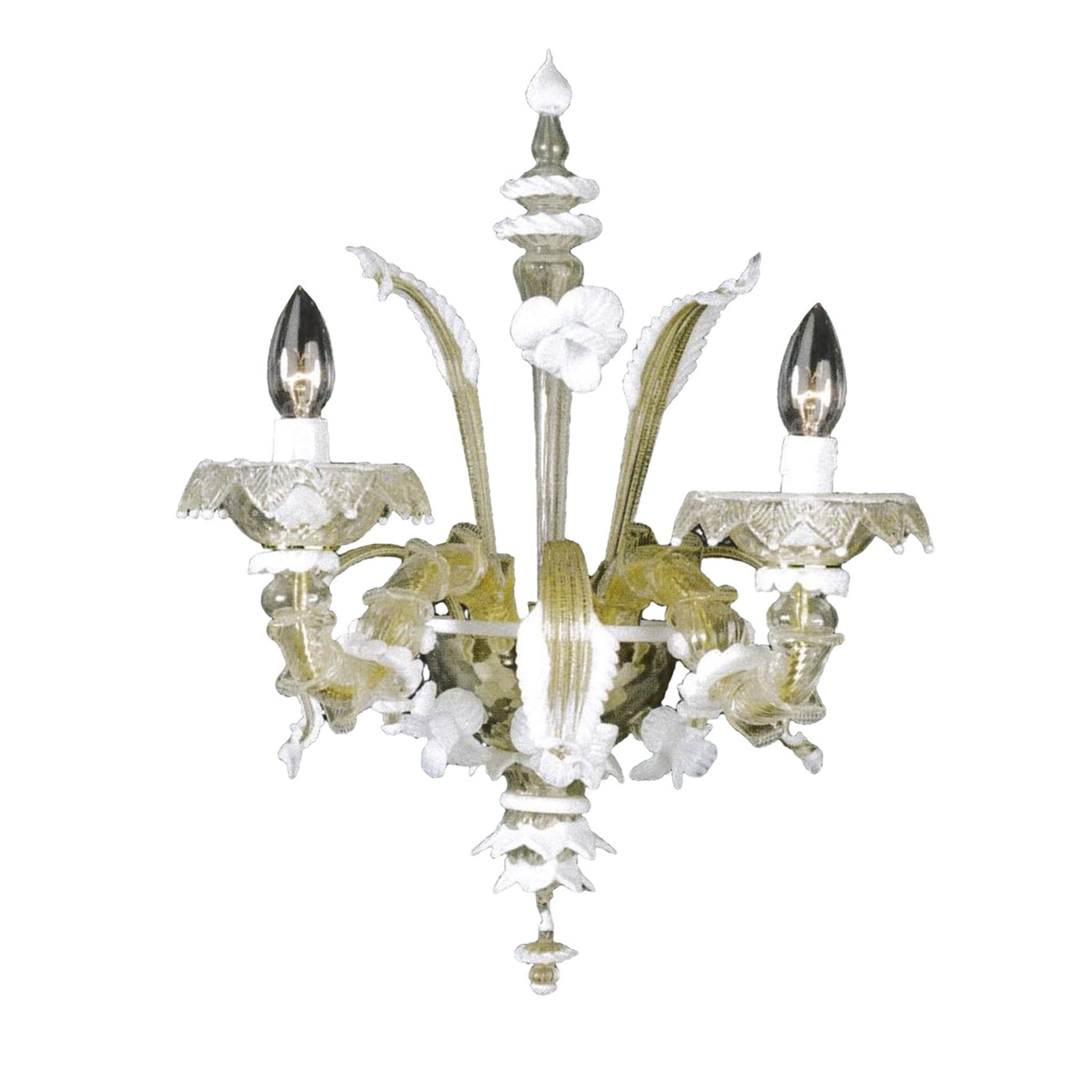 Venice Gold and White 2-Light Chandelier - Main view