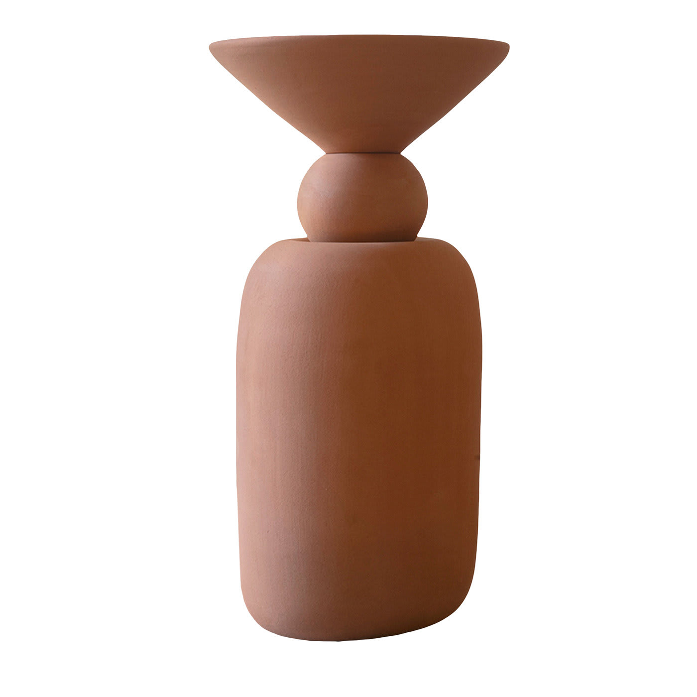 Botanica Large Terracotta Vase with Cone Top  - Gianfranco Conte