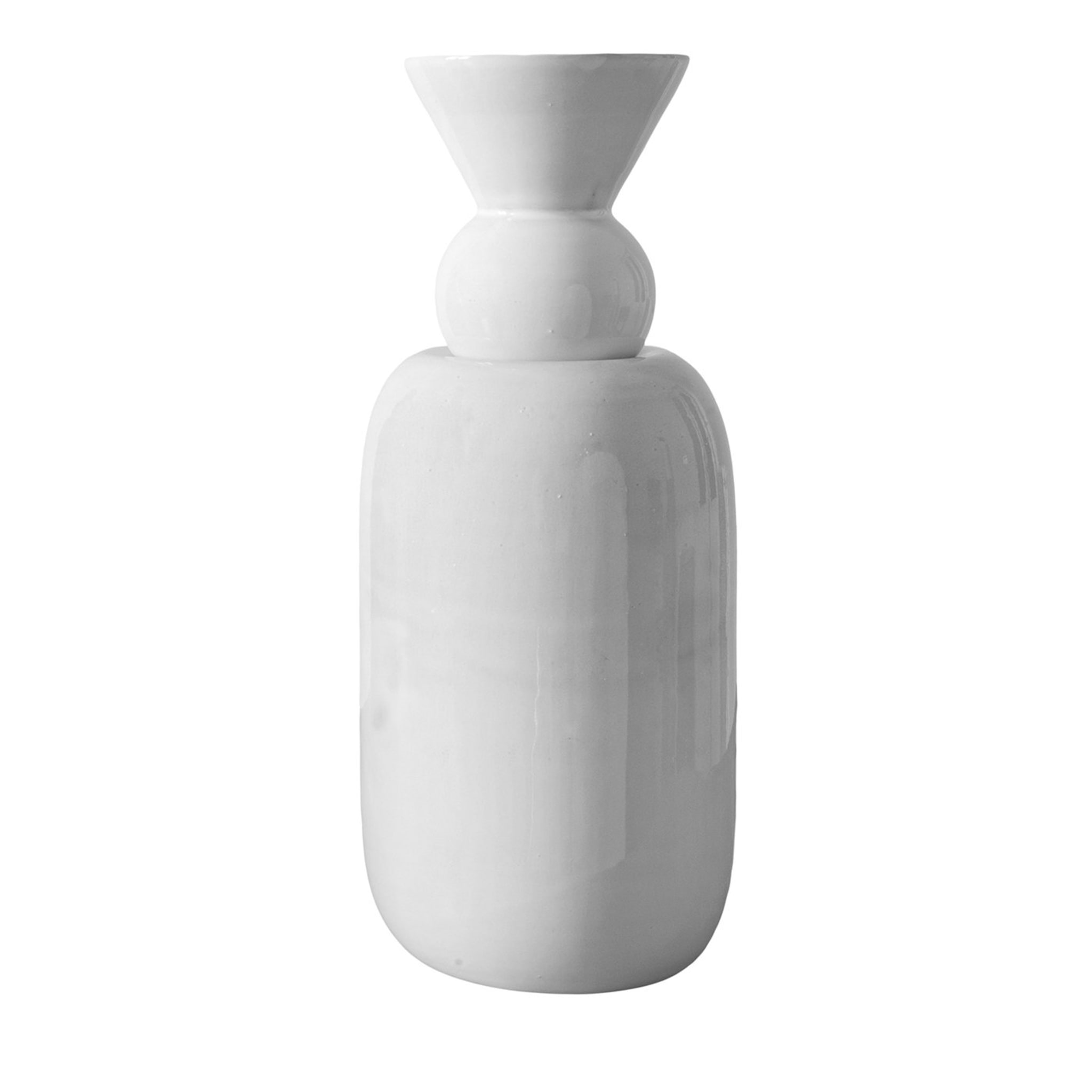 Botanica White Vase with Cone Top - Main view