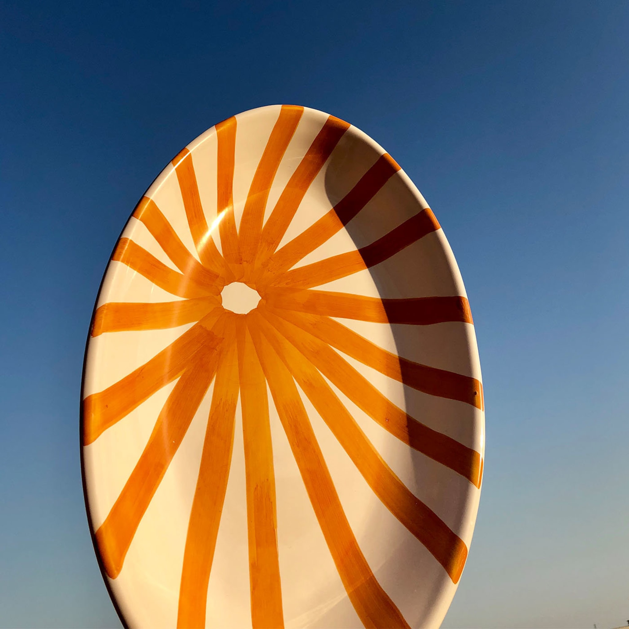 Orange Sun Oval Serving Plate - Alternative view 3