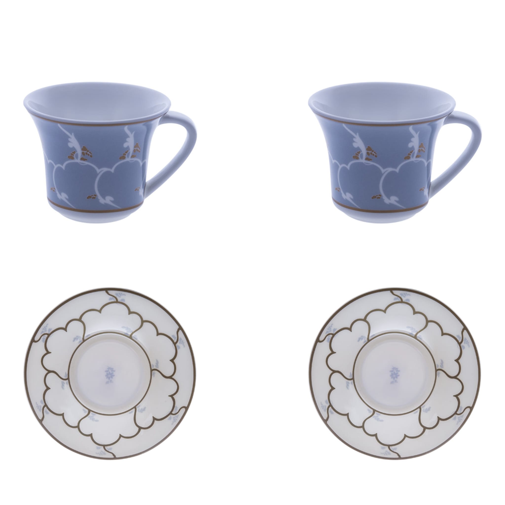 Feston E Cadena Azure Set of 2 Espresso Cups with Saucers - Main view