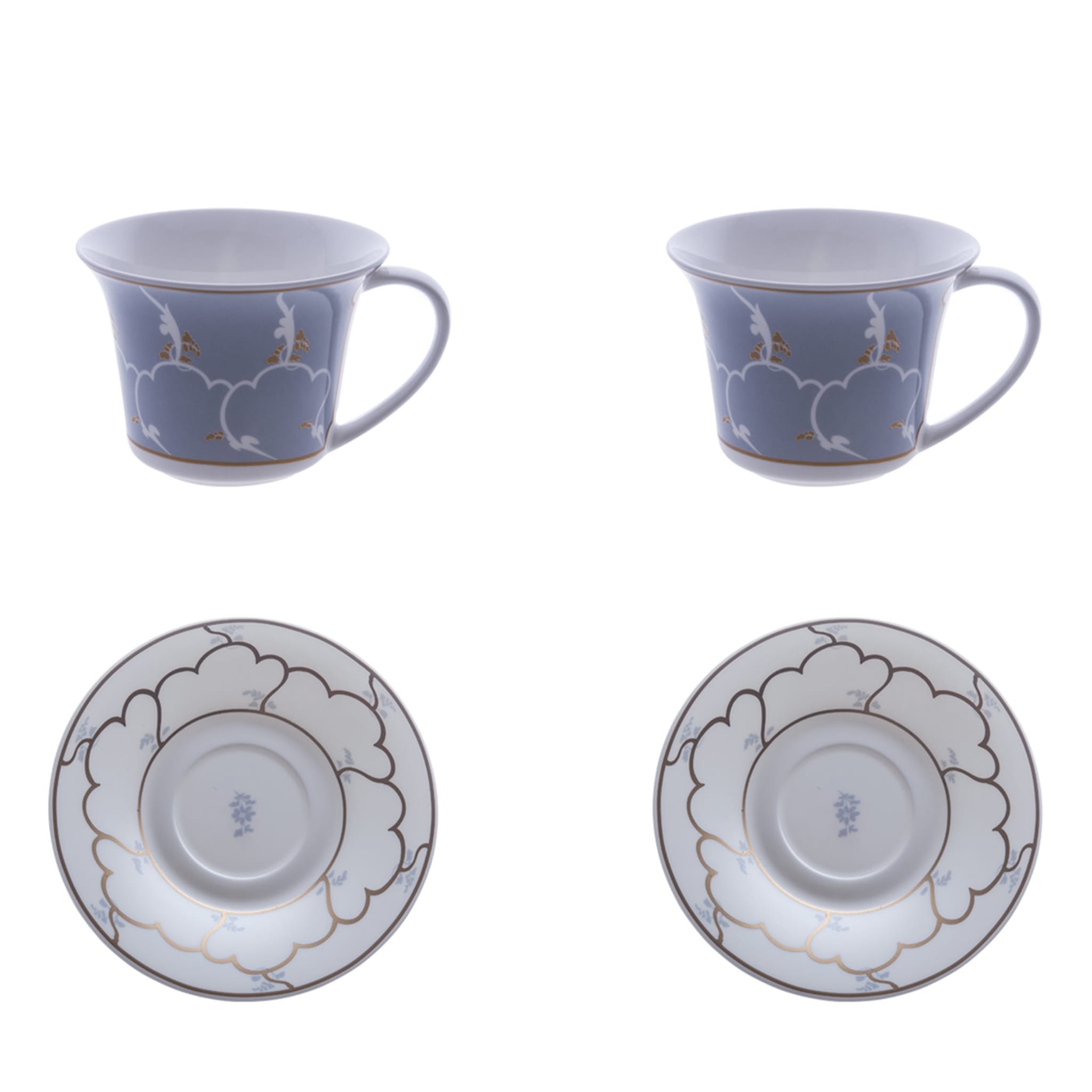 Feston E Cadena Azure Set of 2 Tea Cups with Saucers - Main view
