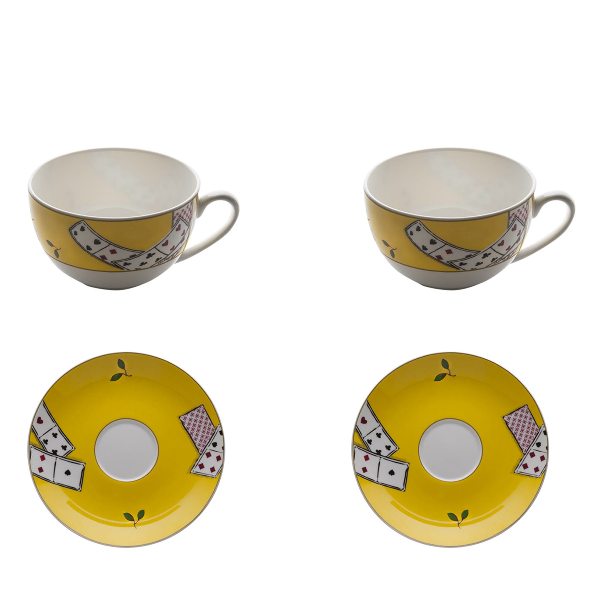 Carte Da Zogo Set di 2 tazze da caffè espresso con piattino - Vista principale