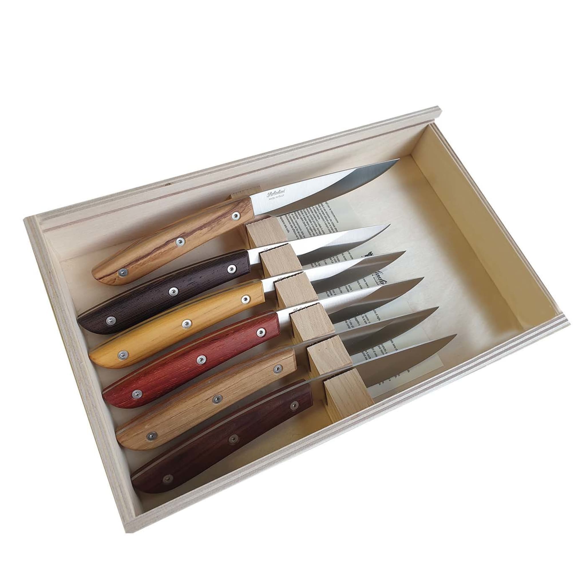 Coltelleria Saladini - Cheese Knife Set of 5 with Ox Horn Handle