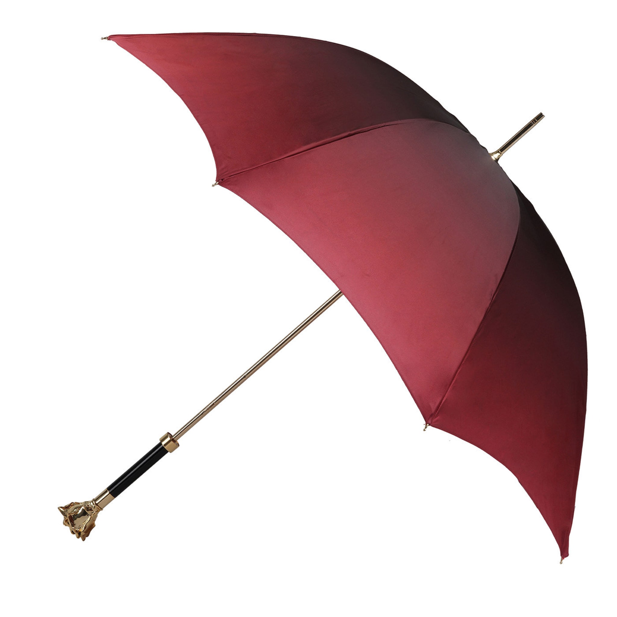 Burgunderrosen Regenschirm mit Juwelengriff - Hauptansicht