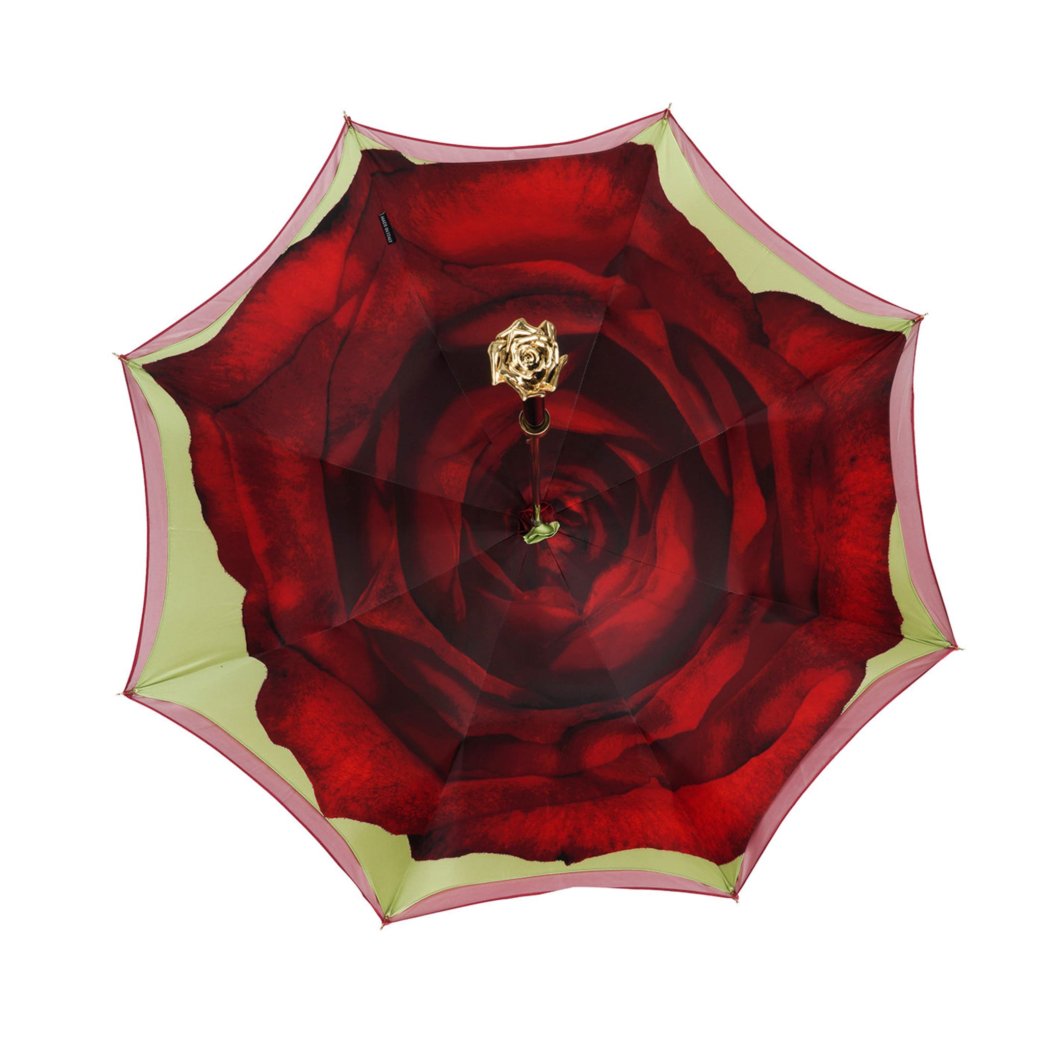 Burgundy Roses Umbrella with Jeweled Handle - Alternative view 2