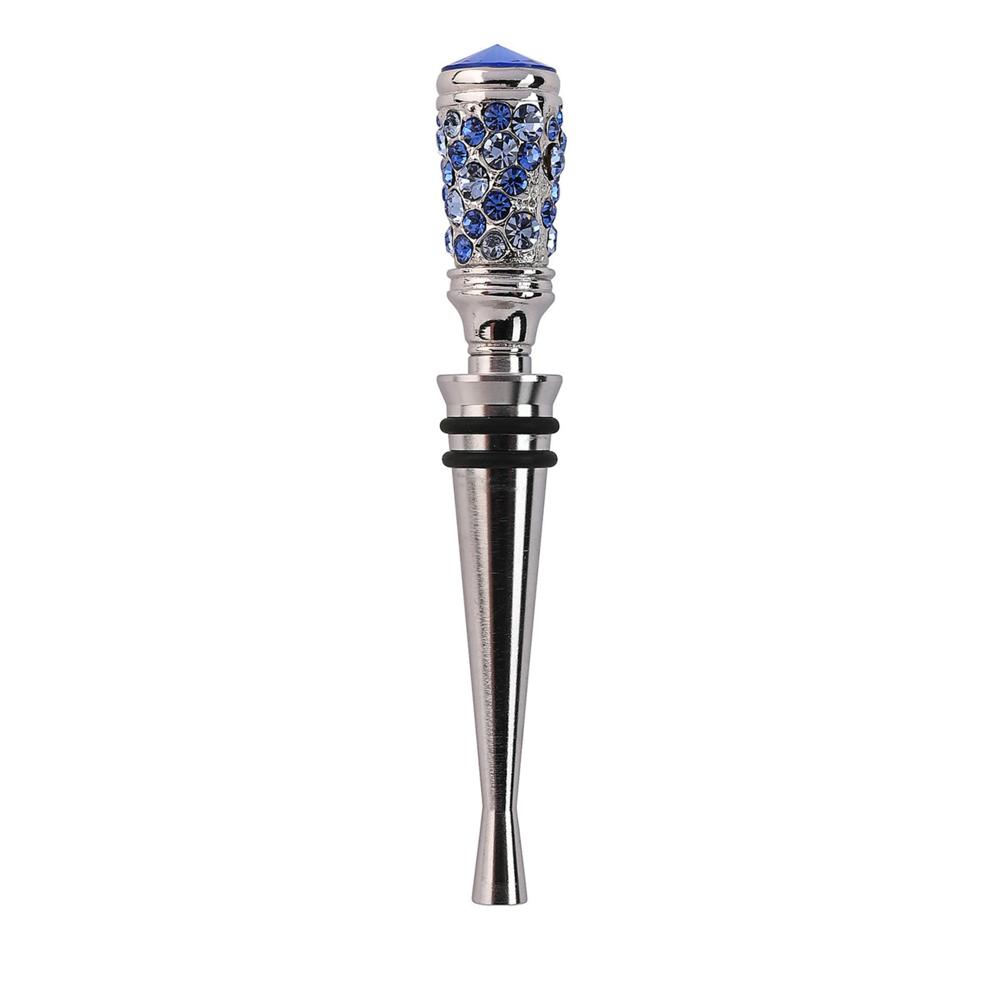 Blue Crystal Wine Stopper - Main view