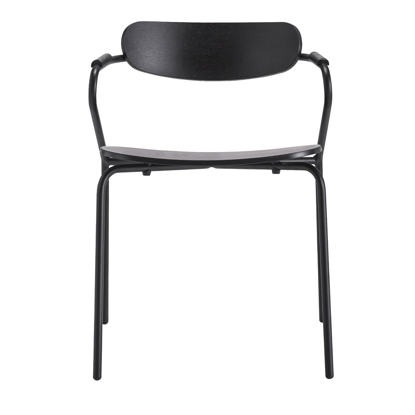 Linea Black Chair with Armrests - Livoni