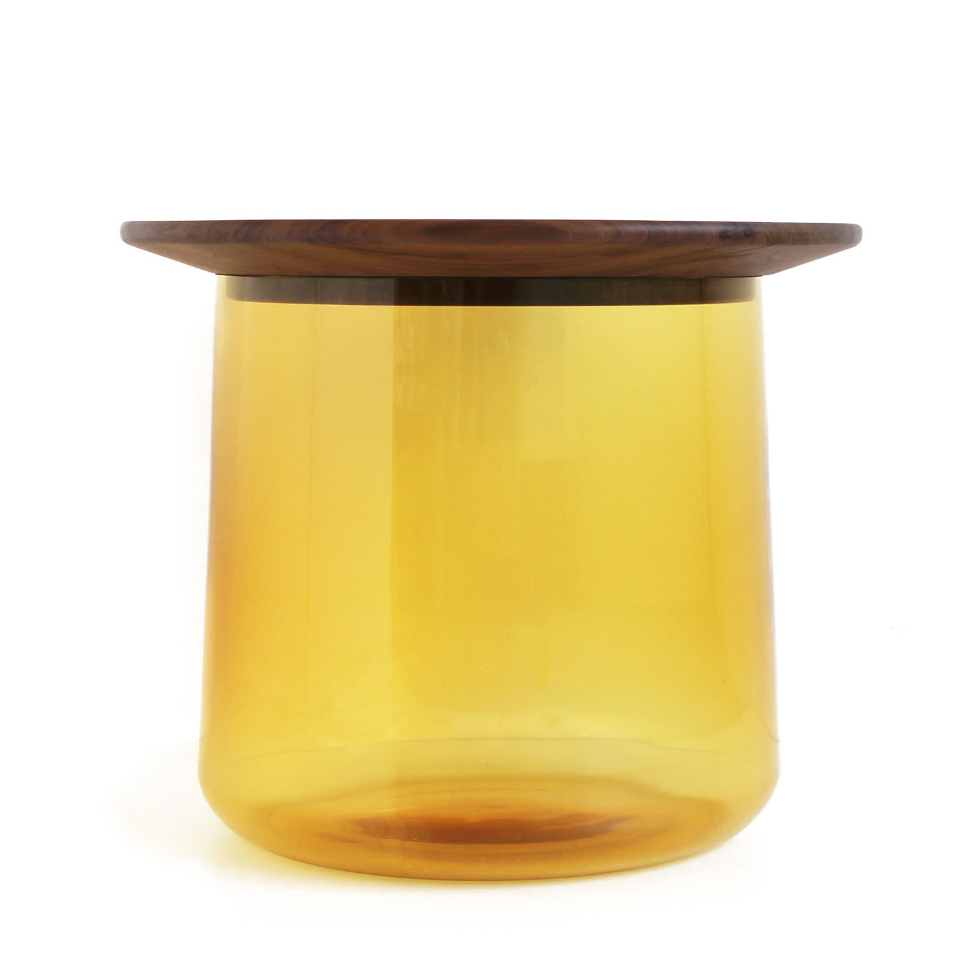 Tea Amber/Walnut Side Table - Durame