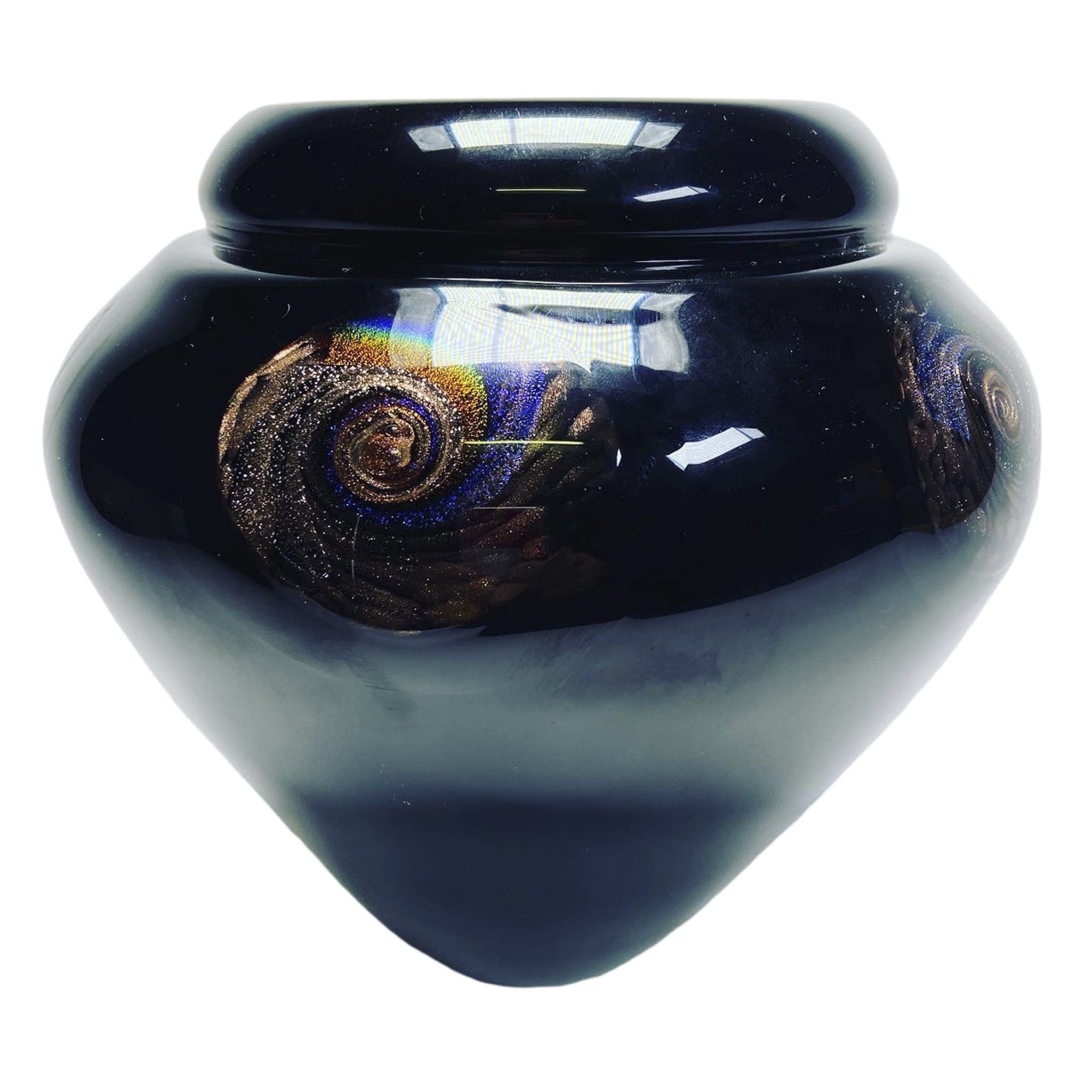 Risvolto Small Black Vase  - Main view