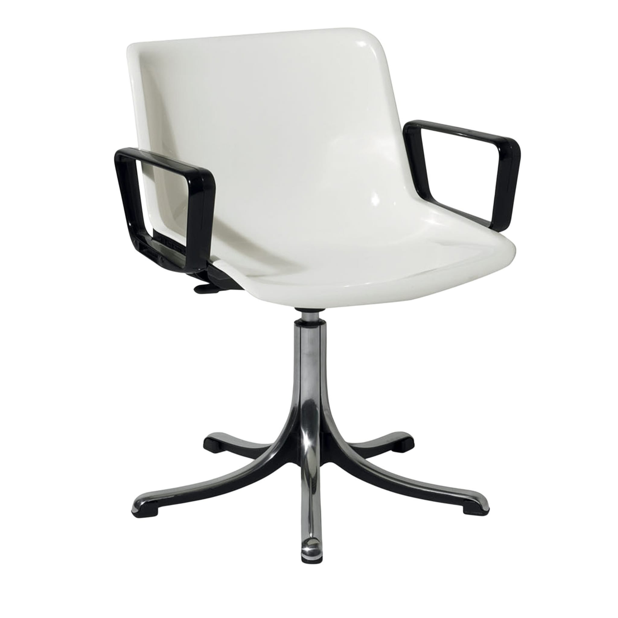 Modus White Chair with Armrests by Centro Progetti Tecno - Main view