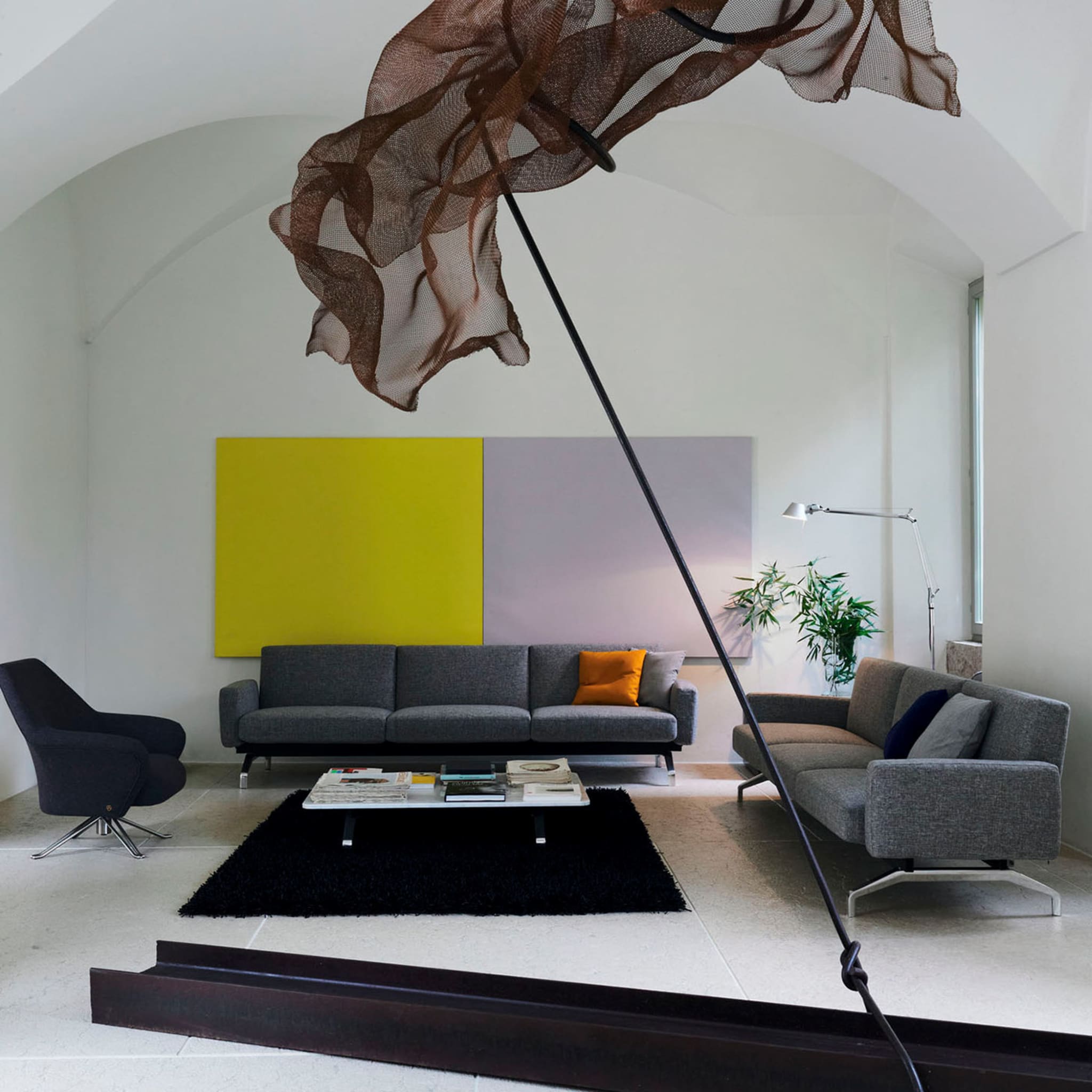 Pons Gray 3-Seater Sofa by Rodolfo Dordoni - Alternative view 1