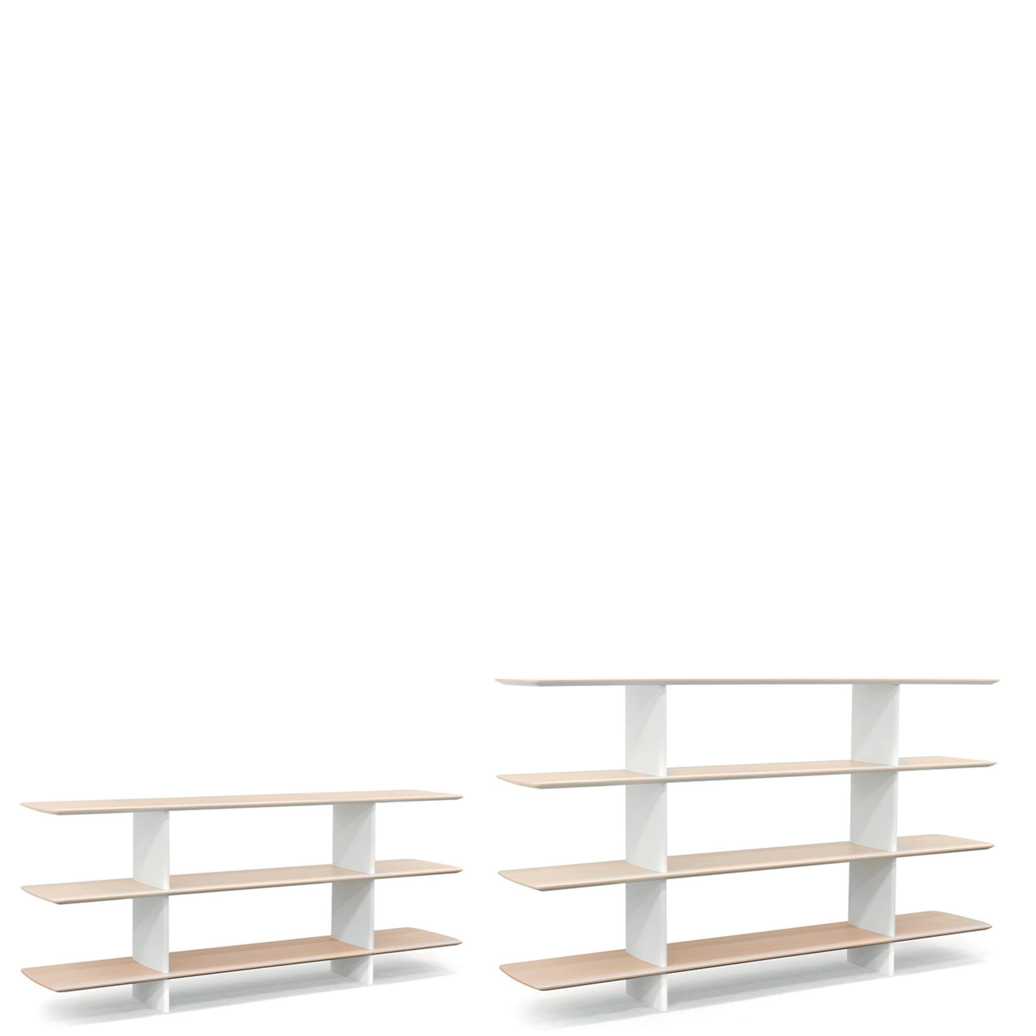 Shift White and Durmast 4-Shelf Bookcase by Foster + Partners - Alternative view 2