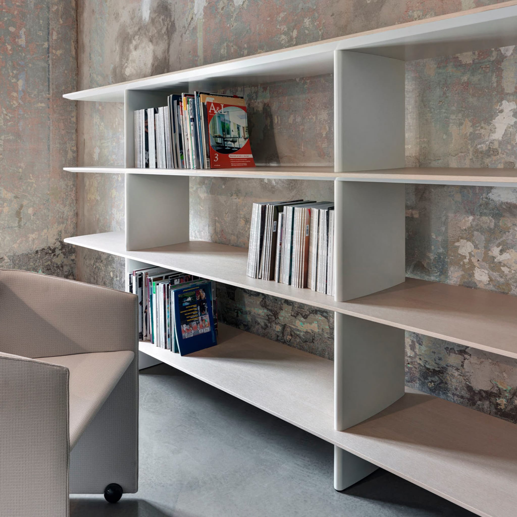 Shift White and Durmast 3-Shelf  Bookcase by Foster + Partners - Alternative view 3