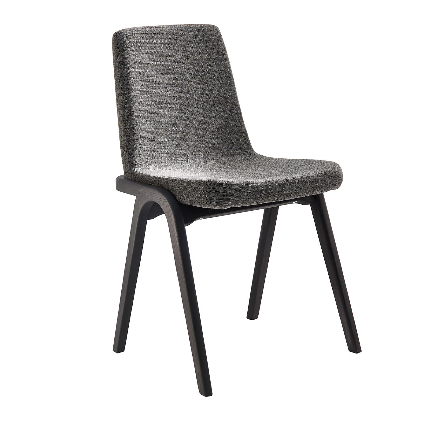 Decanter Black Ash Chair with Anthracite Upholstery - Passoni Design