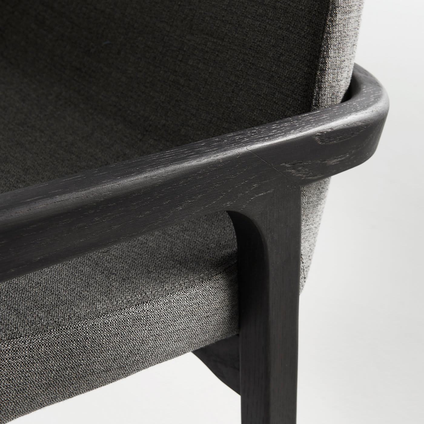 Decanter Lazy Black Ash Armchair with Anthracite Upholstery - Passoni Design