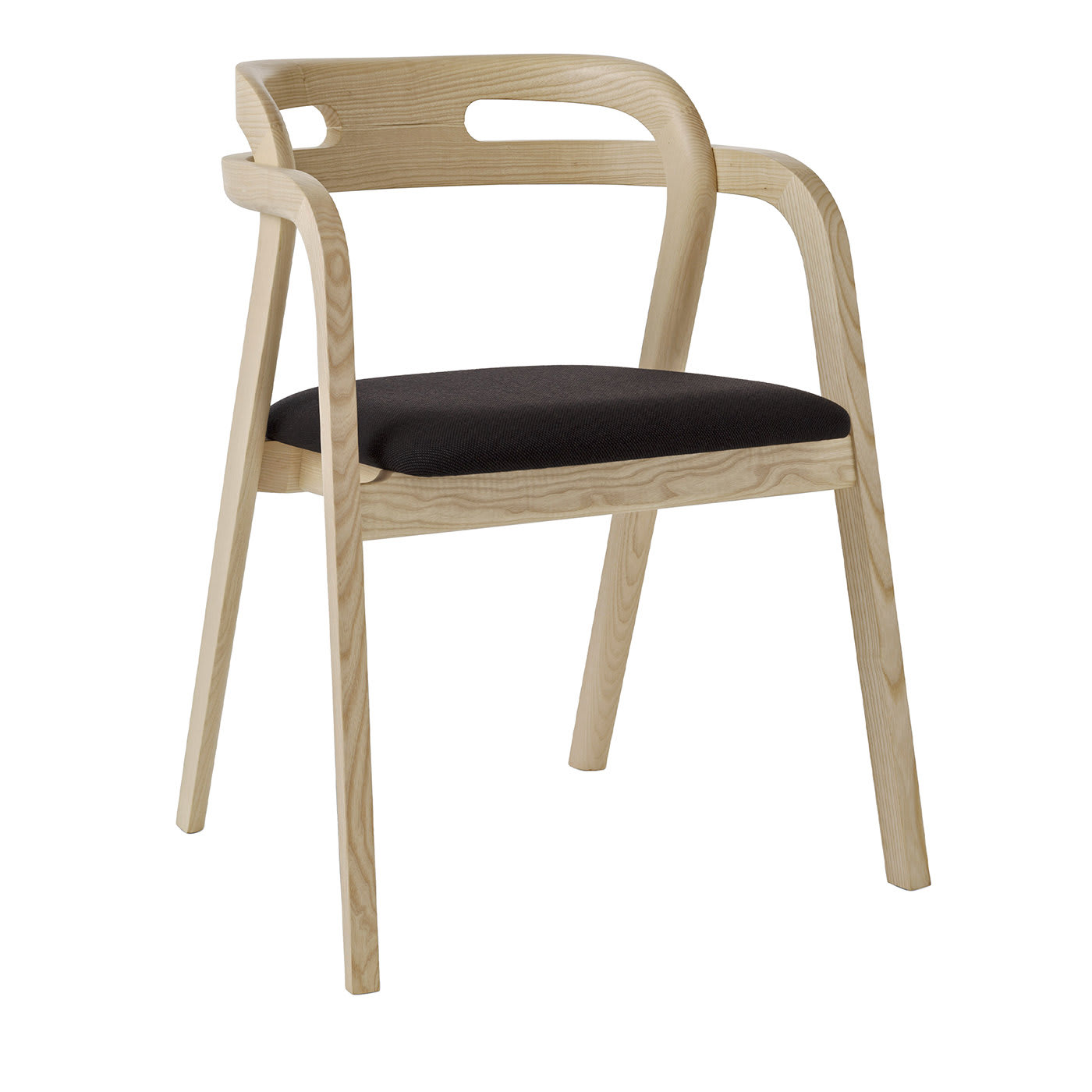 Genea Natural Ash Dining chair with Mocha Upholstered Seat - Passoni Design