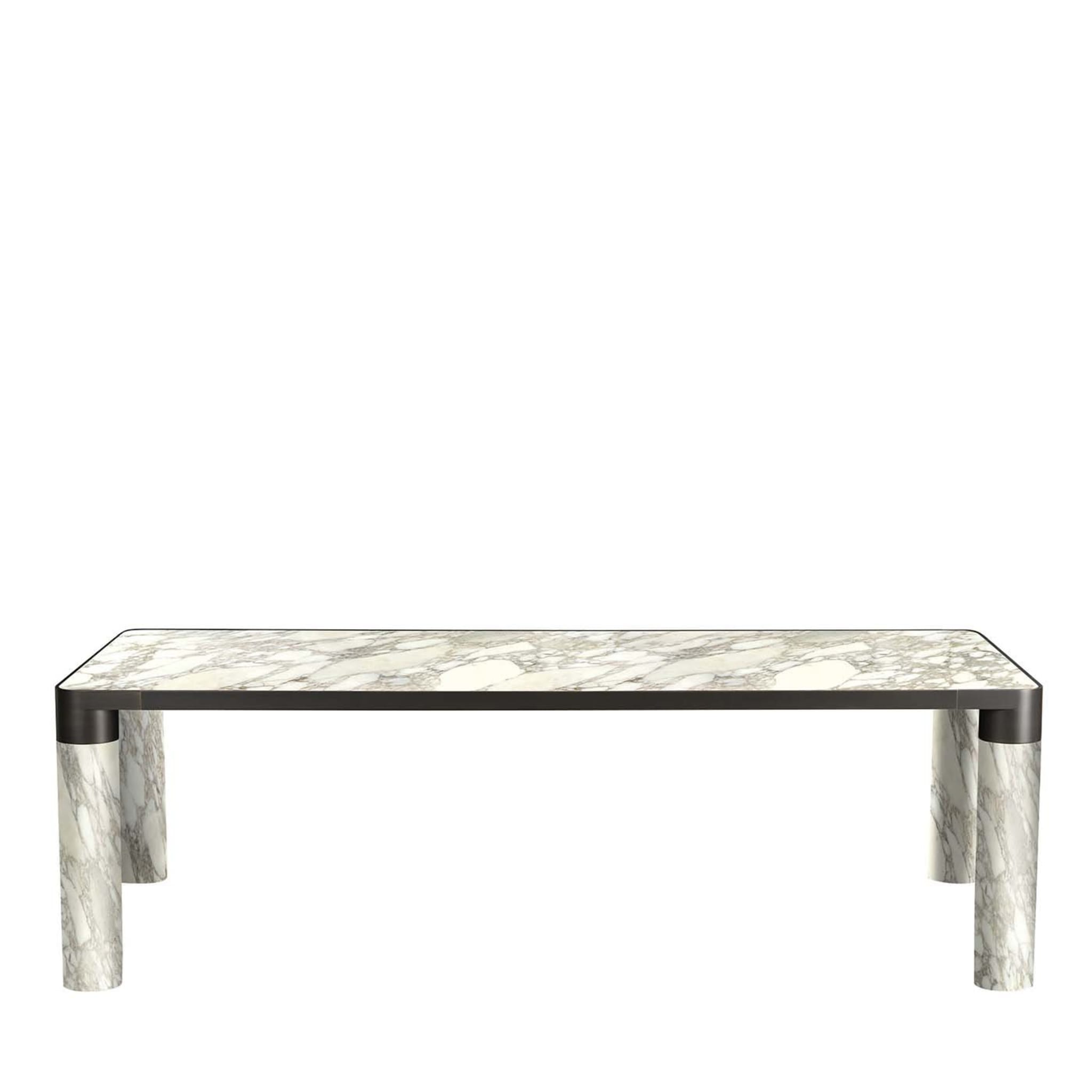 Bold Calacatta Gold Marble Dining Table - Main view