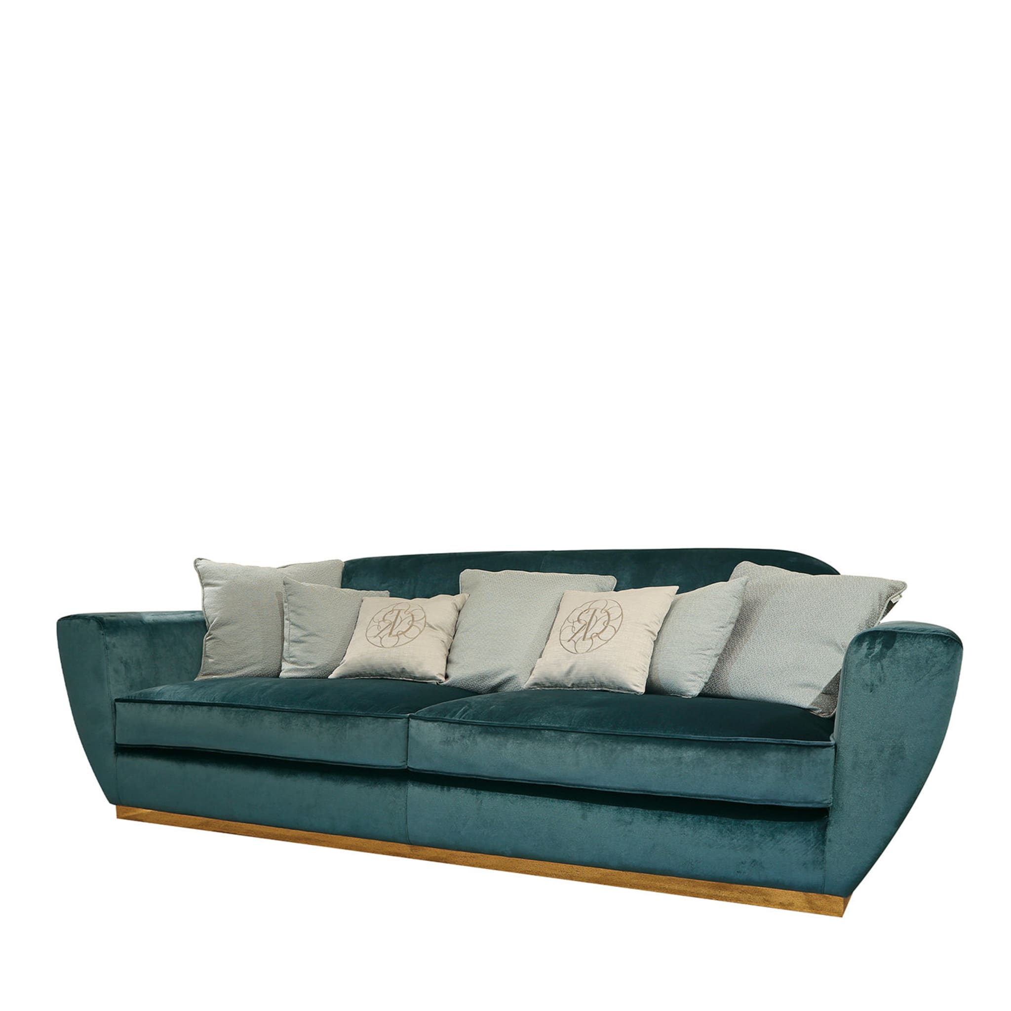 Unique 3-Seater Emerald Sofa - Main view