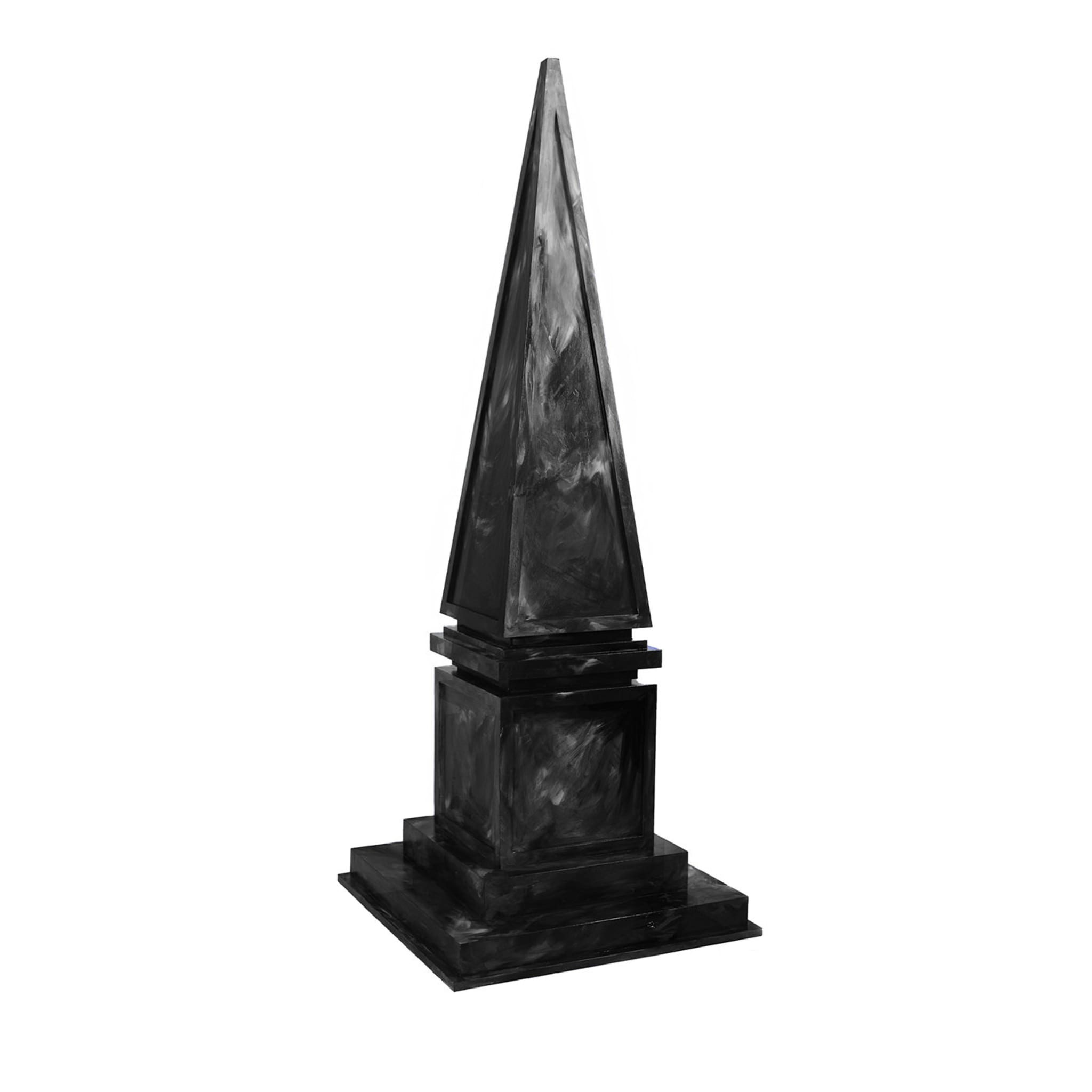 Black Obelisk Sculpture - Main view