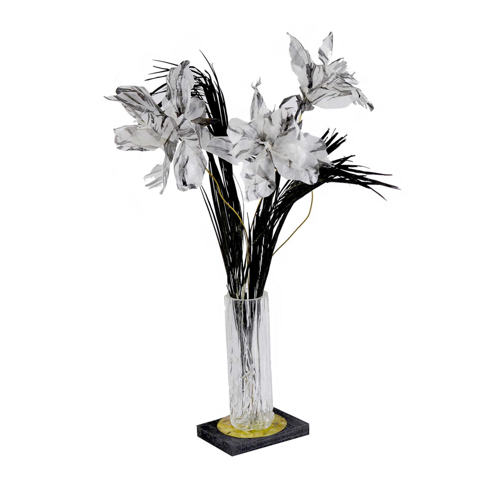 Fleurs De Scène Glass Vase with Silk Flowers #3 - Main view