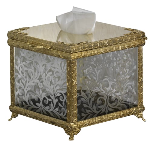 Gold Color Endam Model Tissue Box –