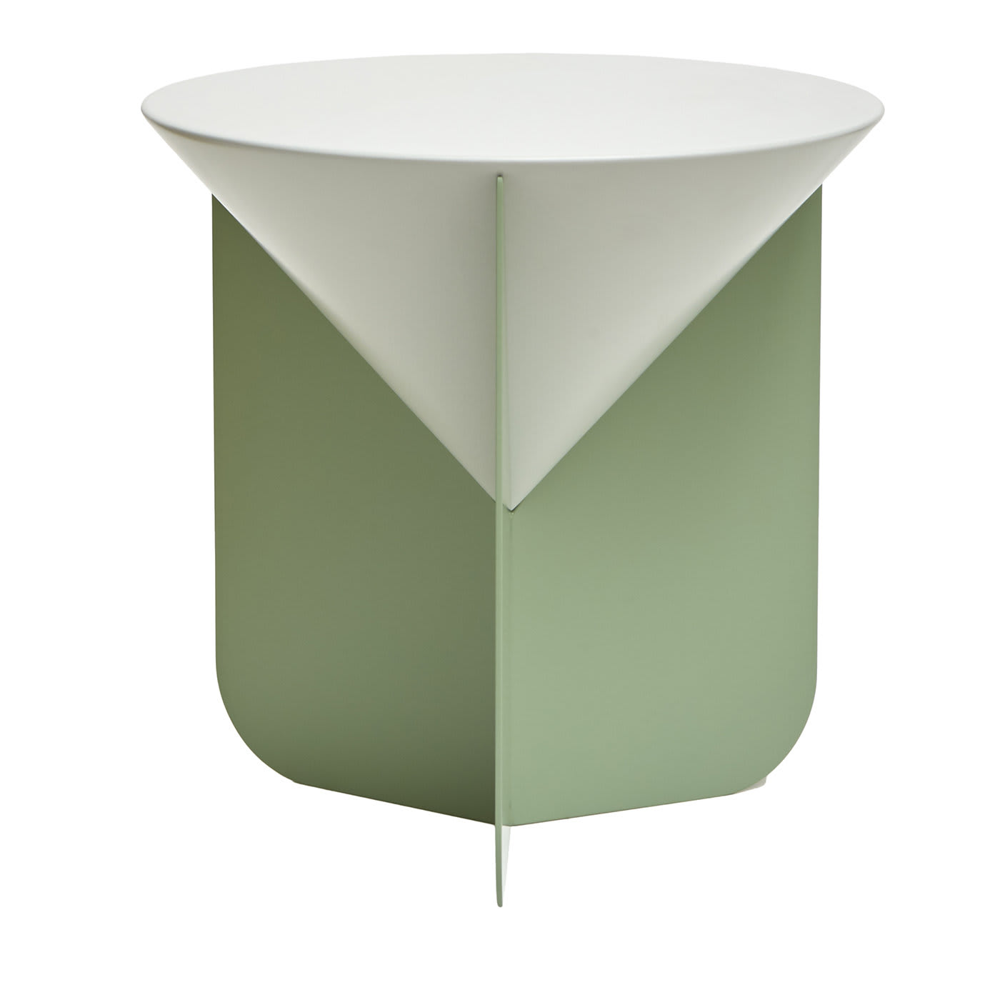 Cone White and Green Side Table by Matteo Zorzenoni - Scapin Collezioni