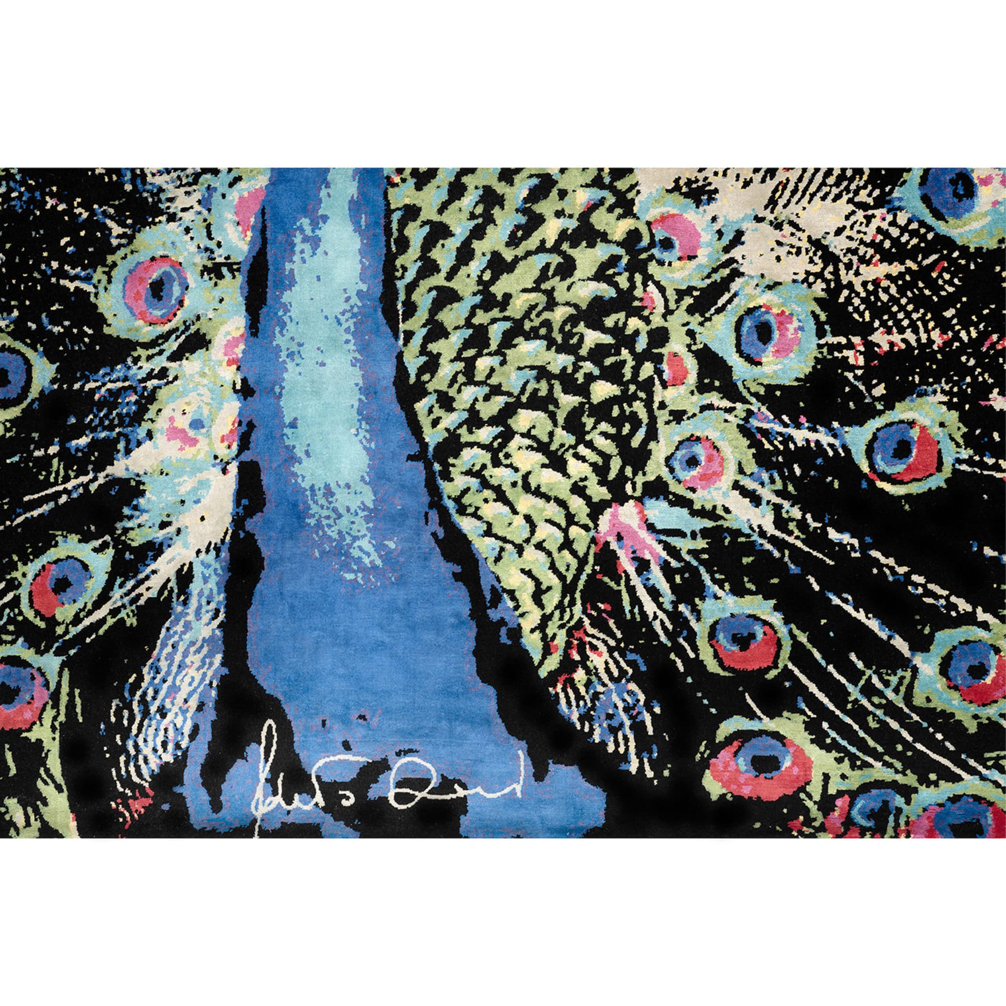 The Winged Peacock Rug by Roberta Diazzi - Alternative view 2