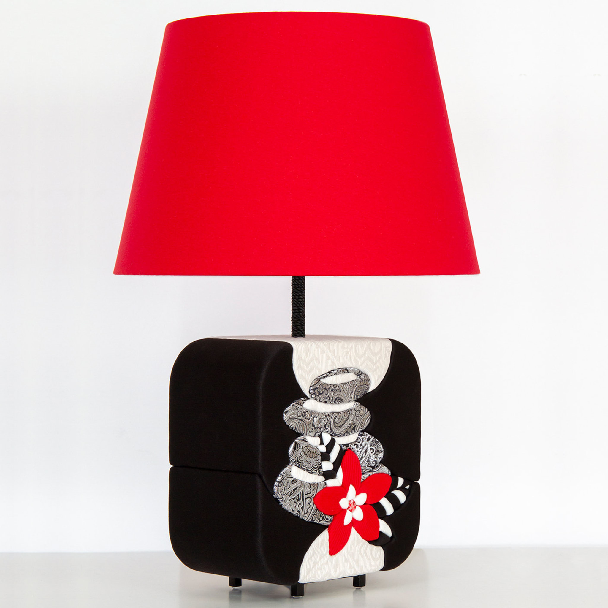Lampe de table fleur rouge - Vue alternative 4