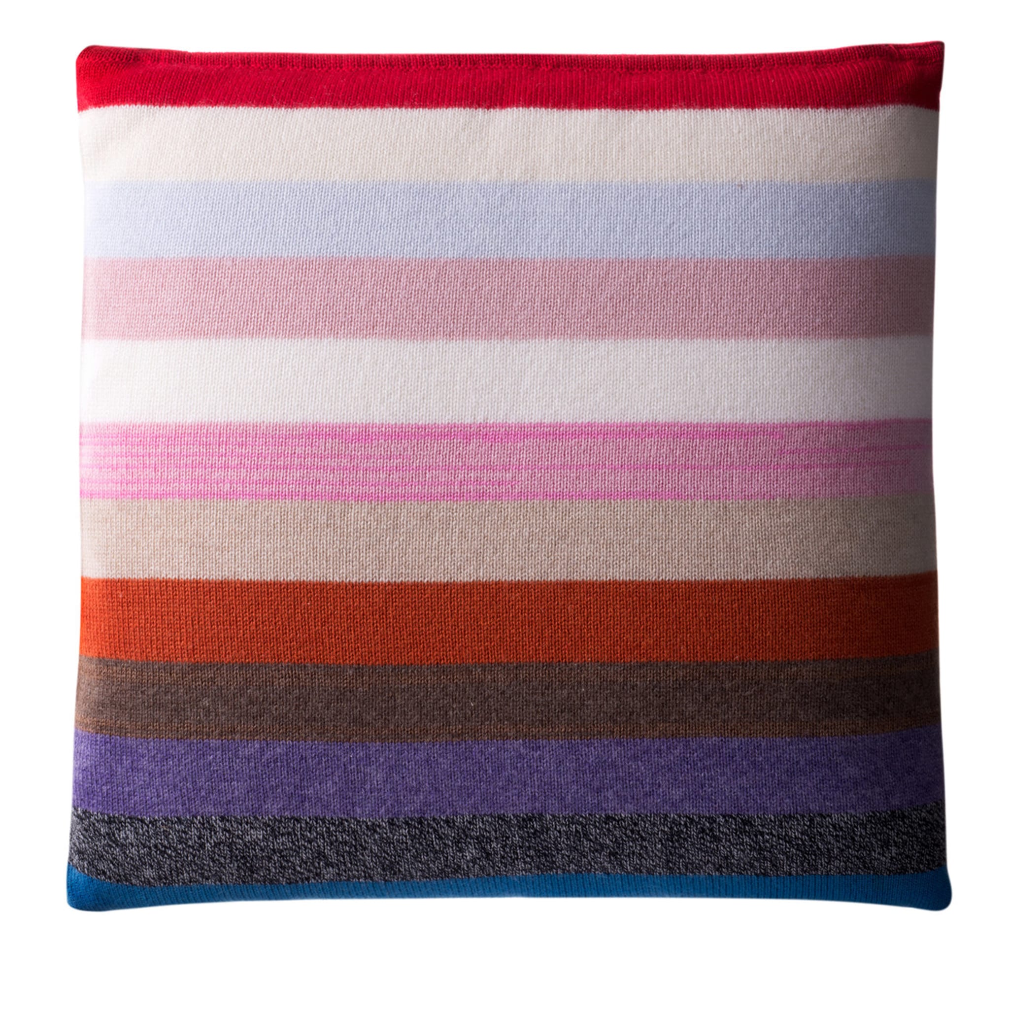 Multicolor Stripe Square Cushion #1 - Main view