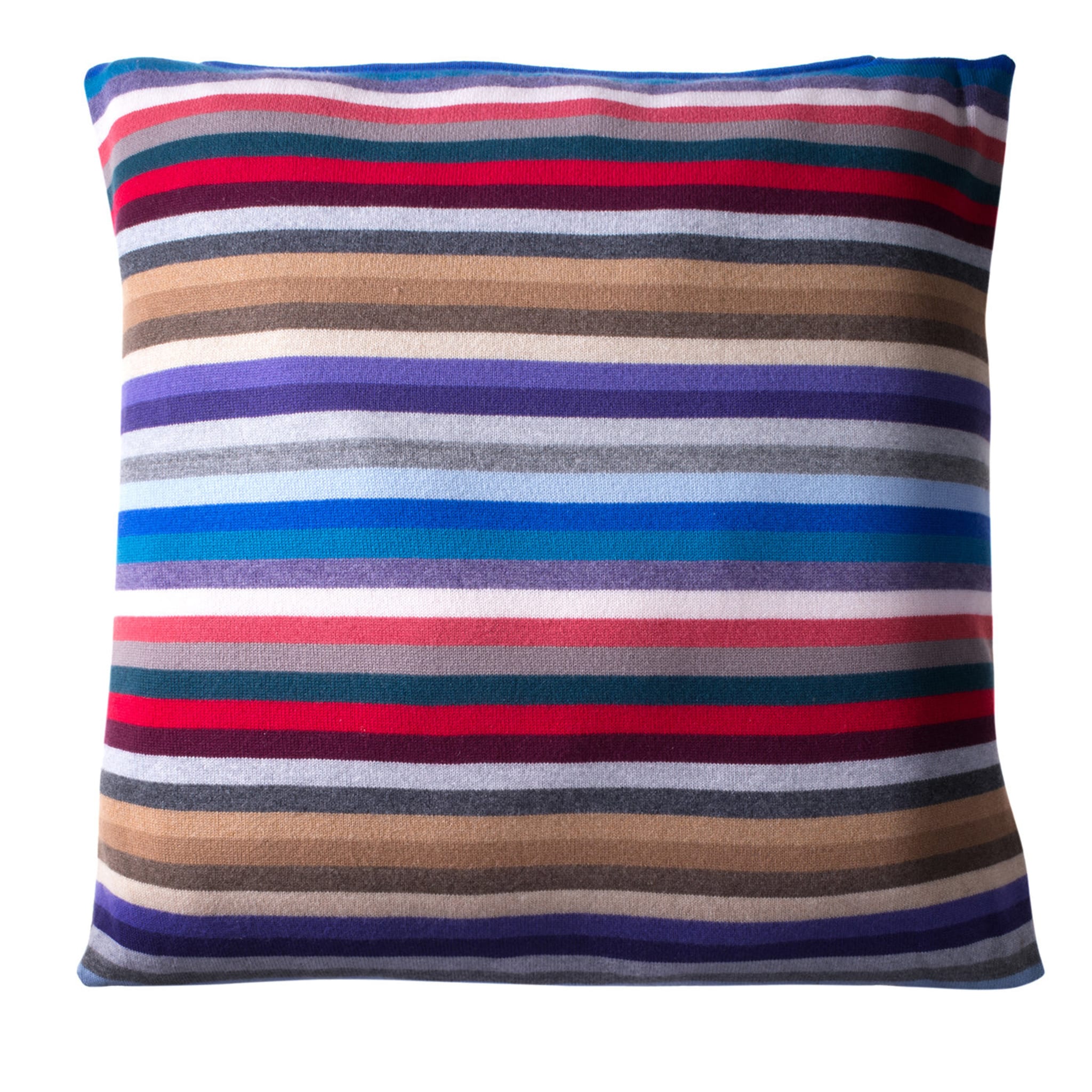 Large Multicolor Stripe Square Cushion #2 - Alternative view 1