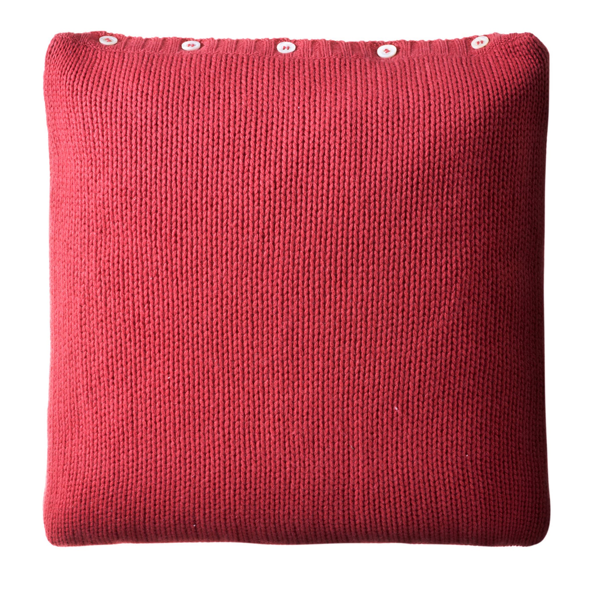 Cuscino quadrato in tricot di corallo - Vista principale