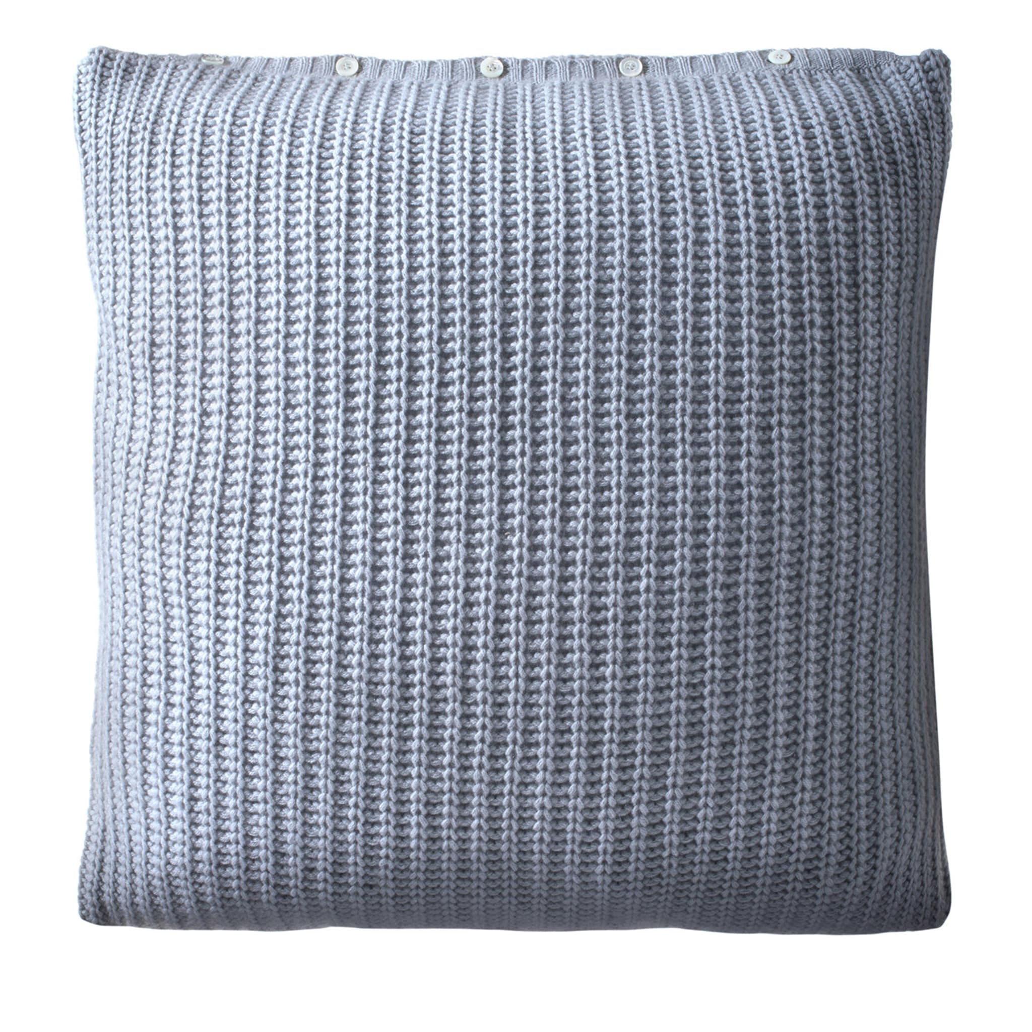 Cuscino quadrato in tricot grigio - Vista principale