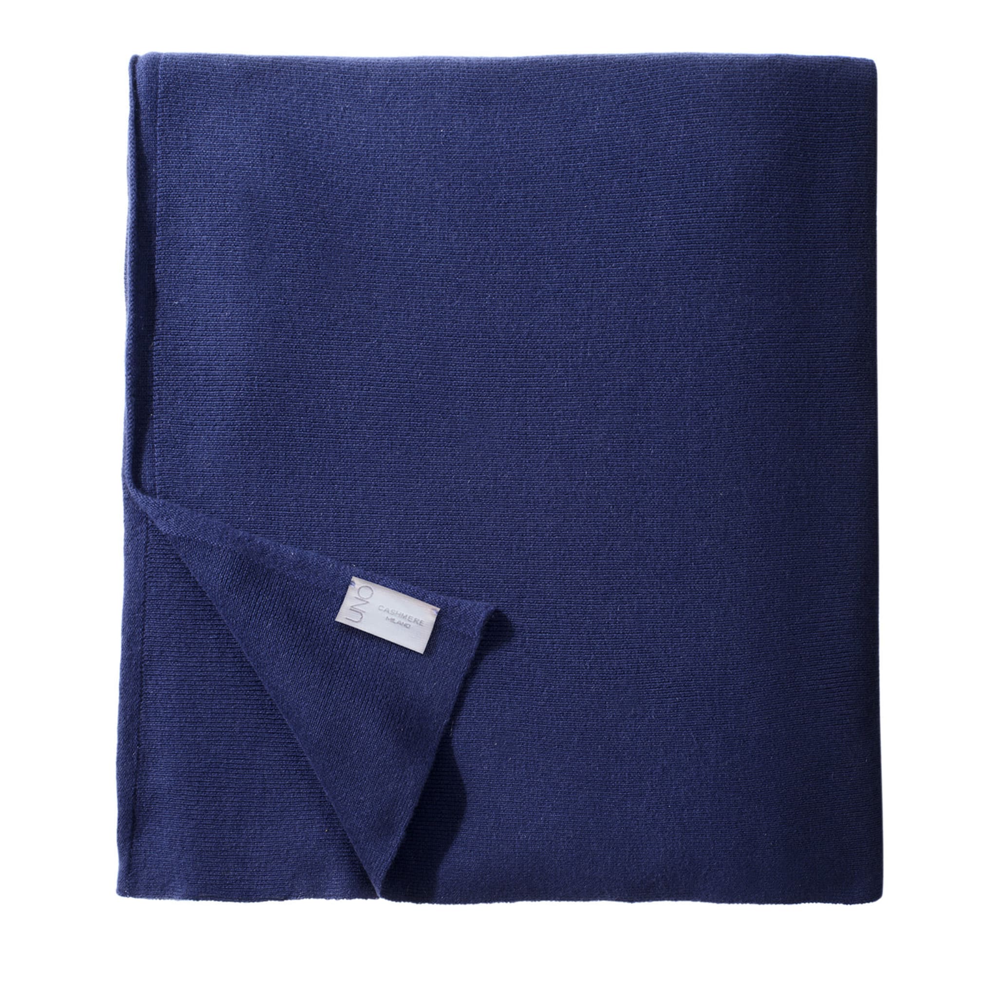 Medium Blue Cashmere Blanket - Main view