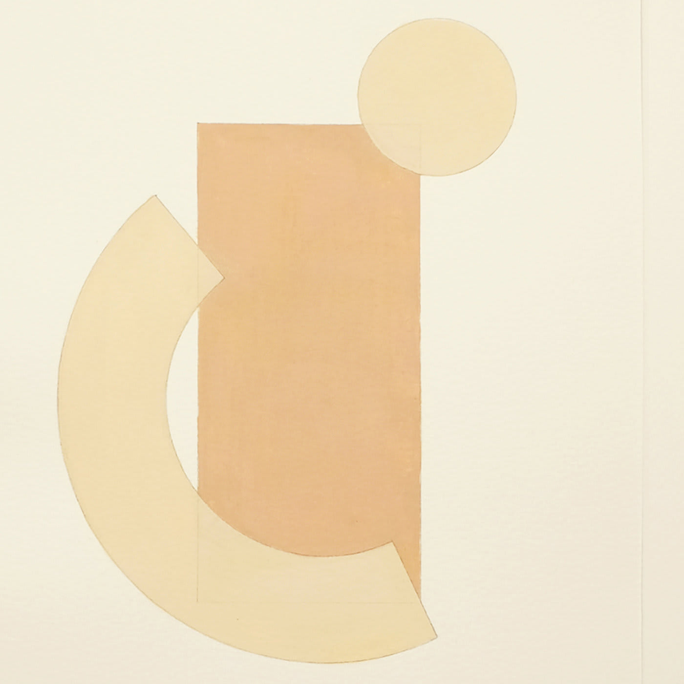 Geometric Composition Gouache and Graphite on Paper #4 - Marta Benet