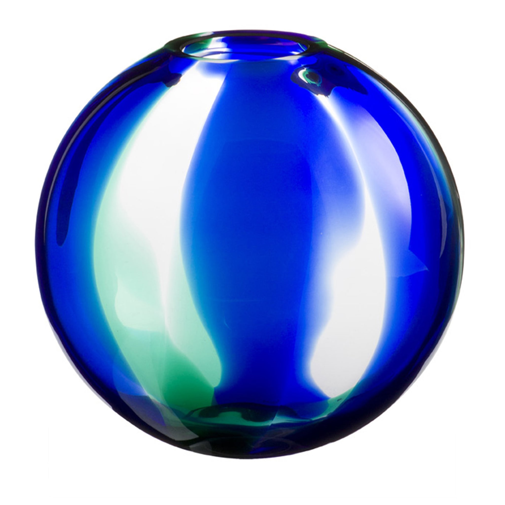 I Piccoli Blaue Runde Vase Limitierte Auflage - Hauptansicht
