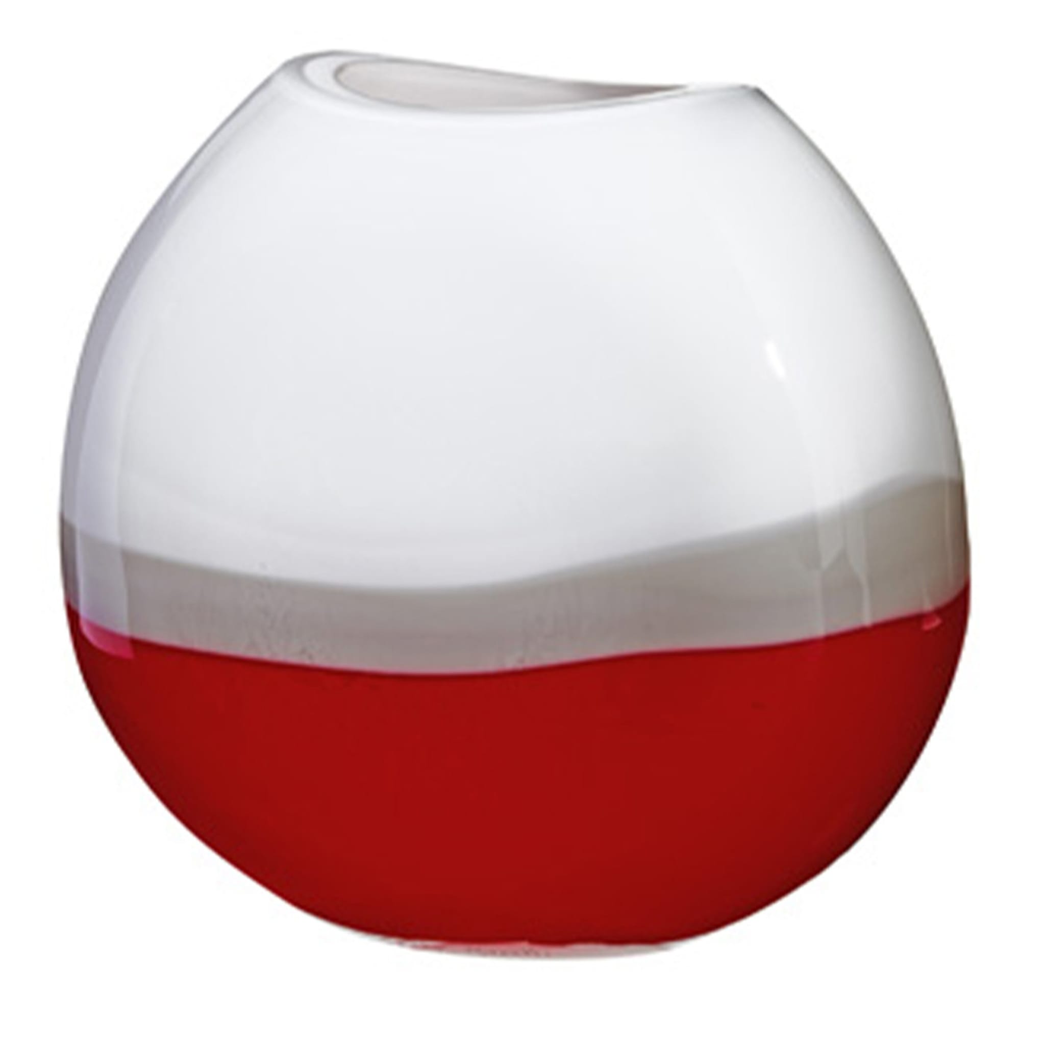 Vaso rotondo bianco e rosso I Piccoli Edizione limitata - Vista principale