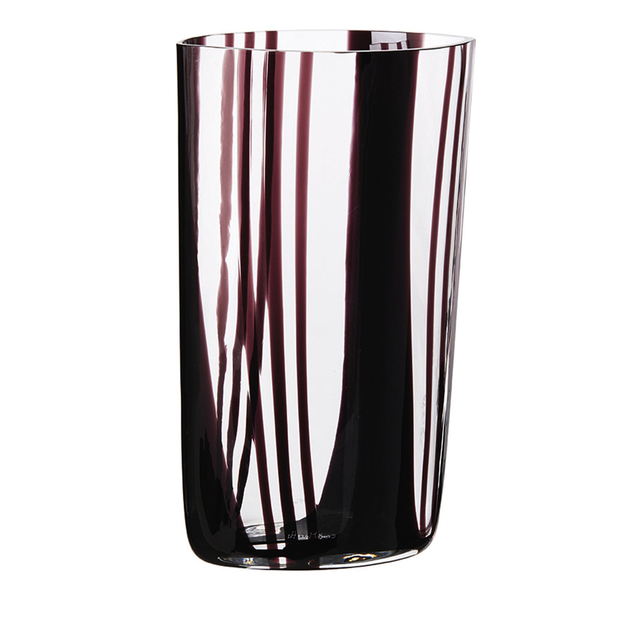 I Piccoli Striped Burgundy Vase Limited Edition - Main view