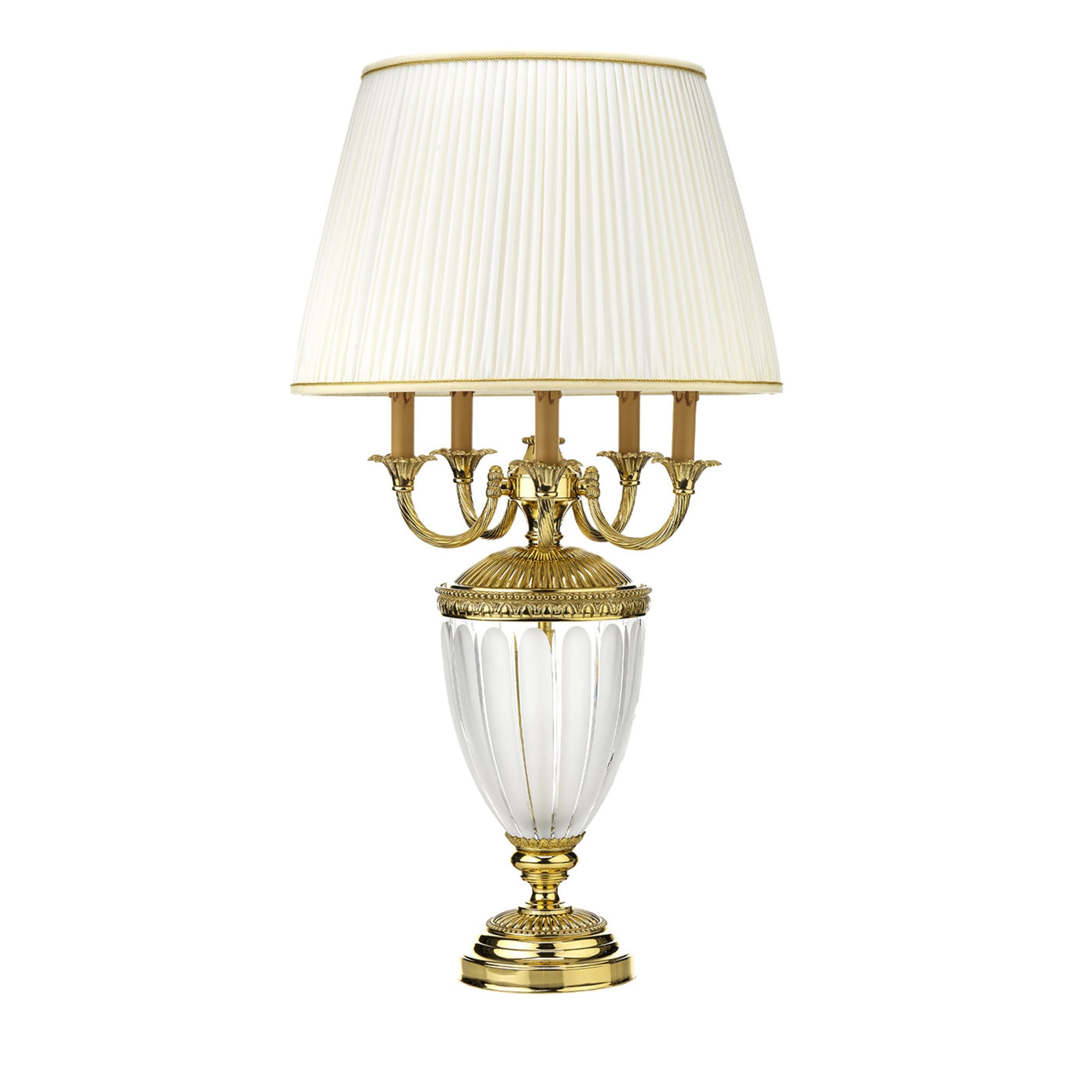 Heritage 5-Light White and Gold Table Lamp - Main view