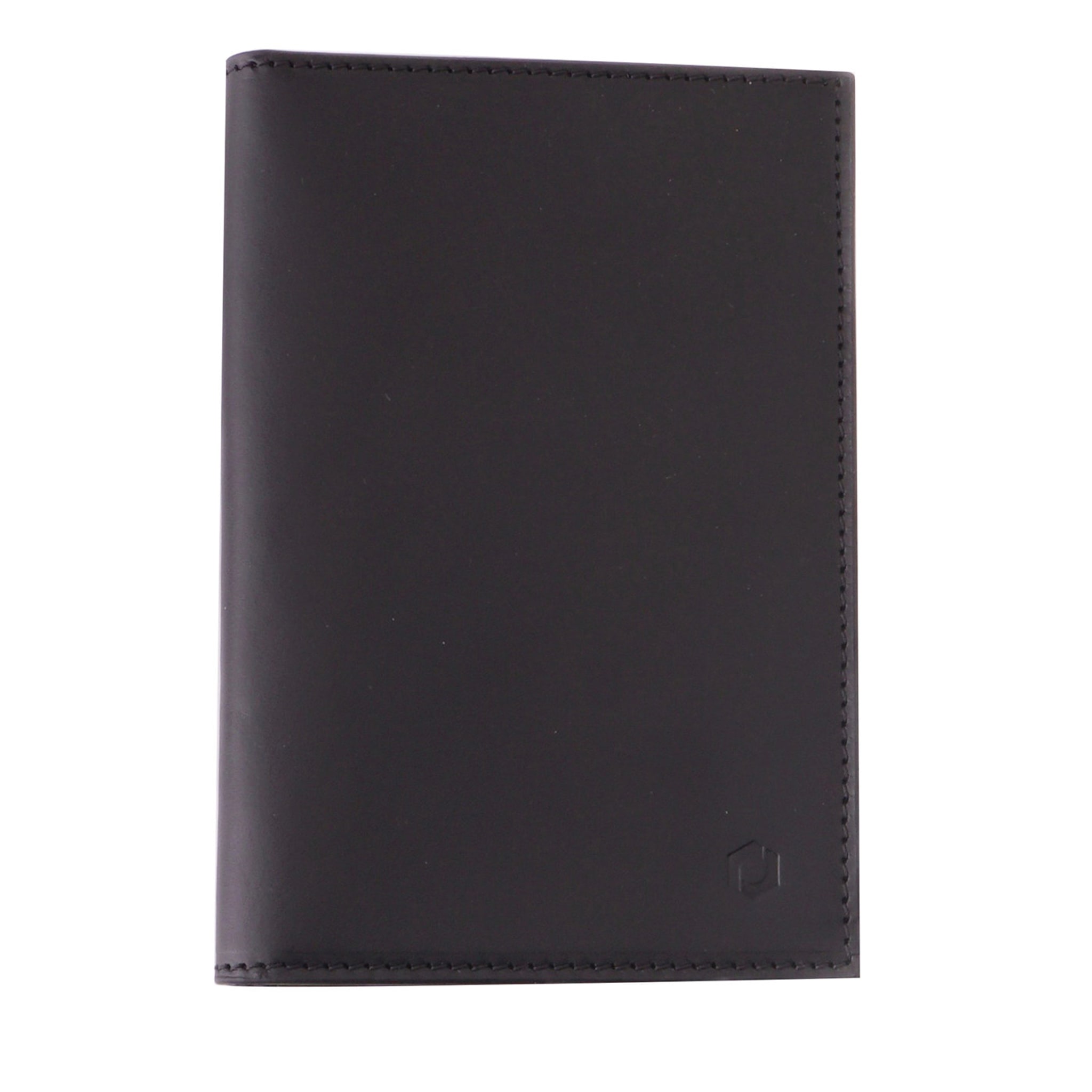 Porte-passeport en cuir noir - Vue principale