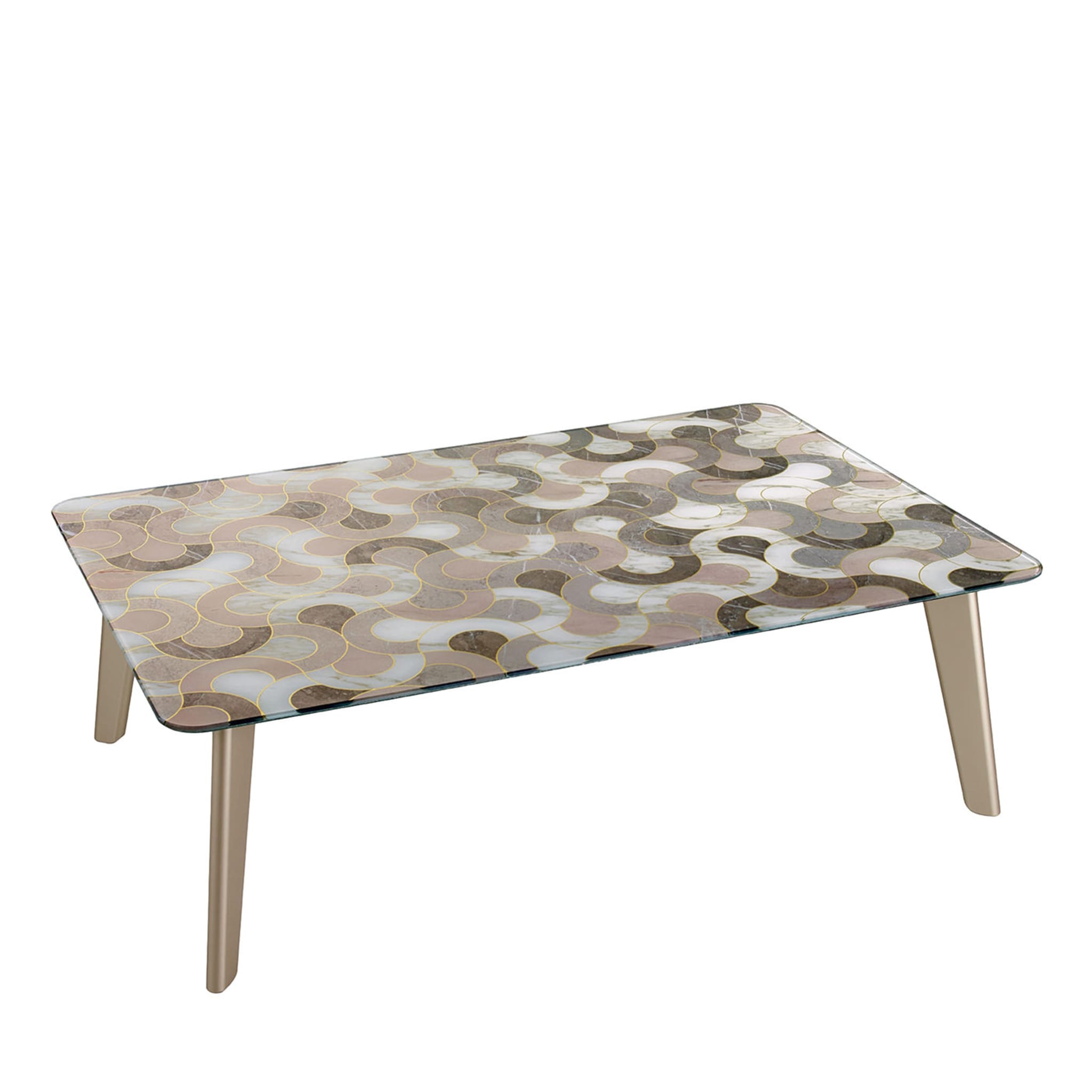 Owen Pink and Bronze Coffee Table - Main view