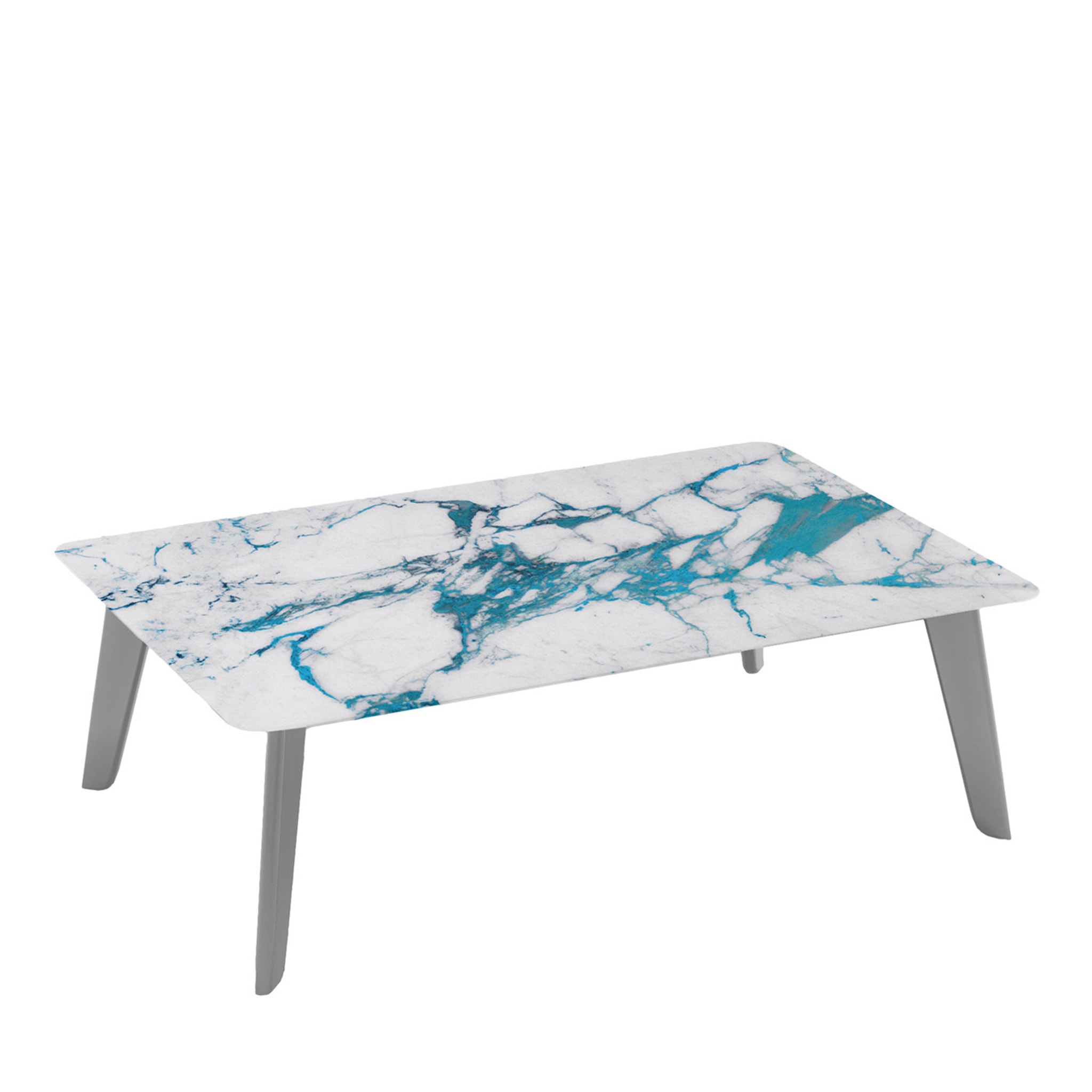 Owen Turquoise and White Coffee Table - Main view