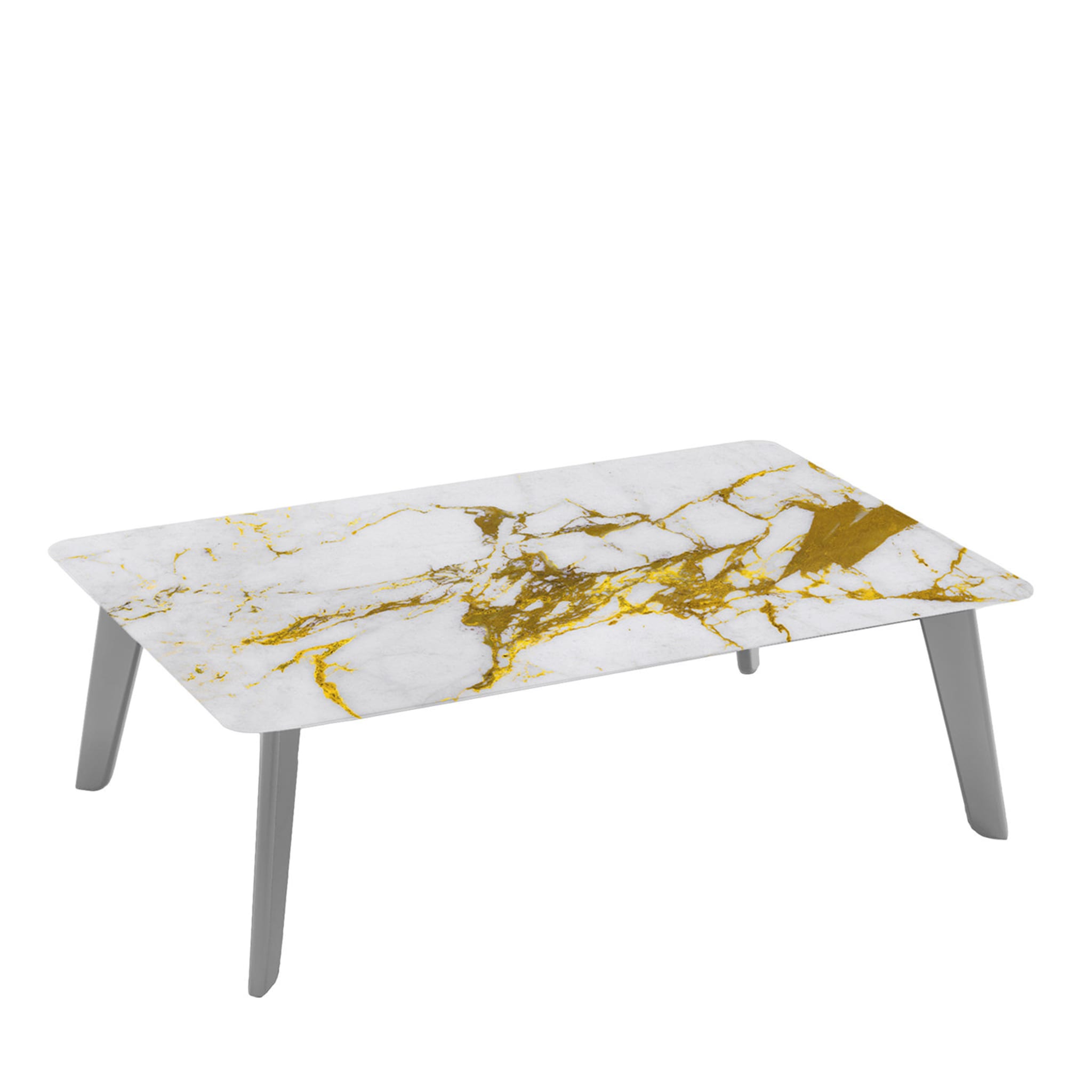 Owen White and Gold Coffee Table - Main view