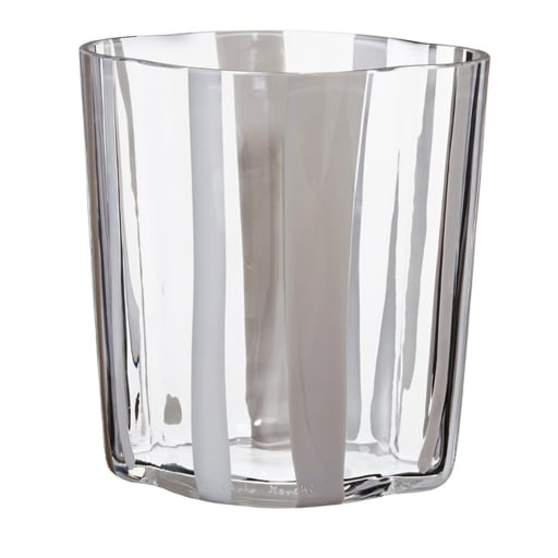 Carlo Moretti I Piccoli Striped White Vase