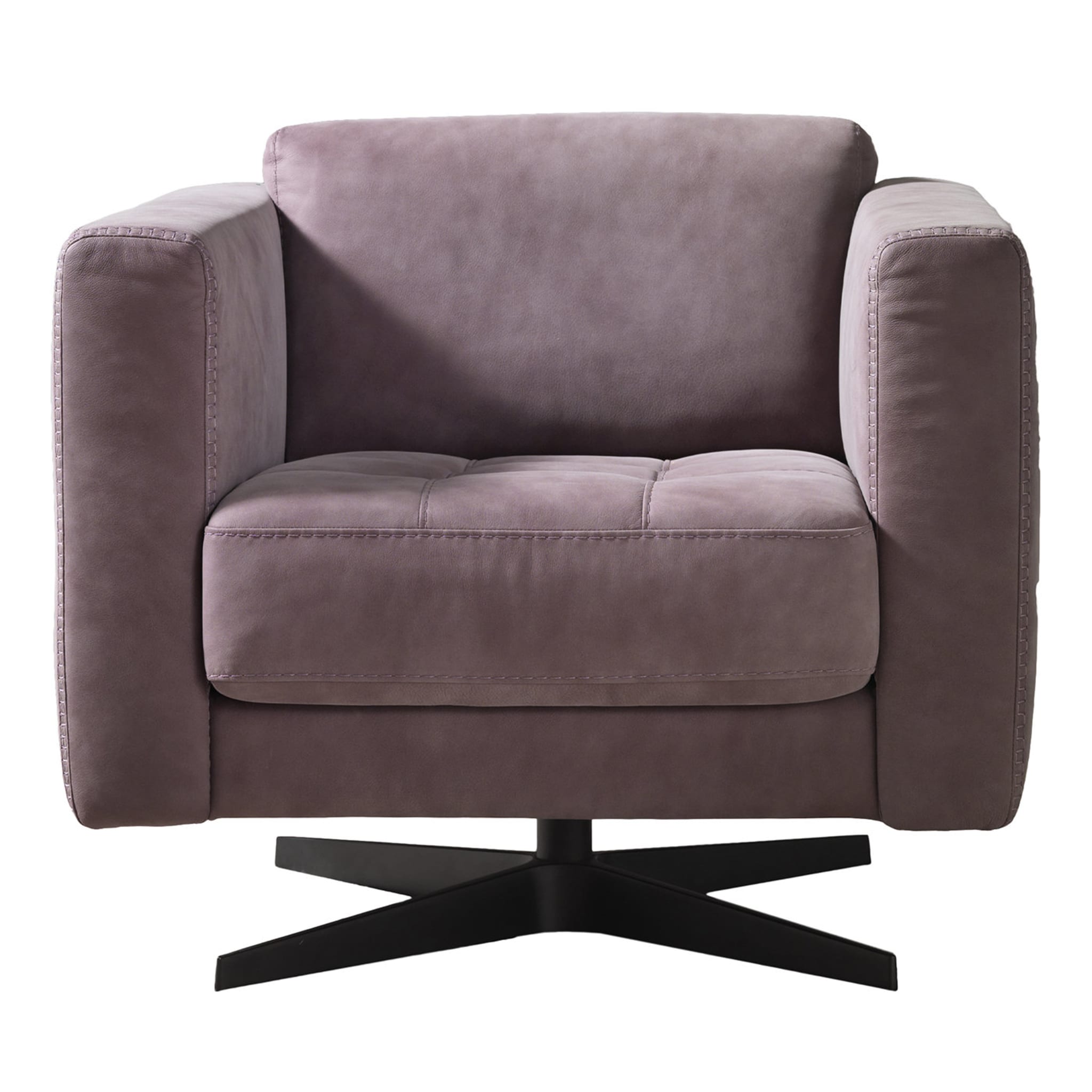 Alfa Purple Leather Armchair - Main view